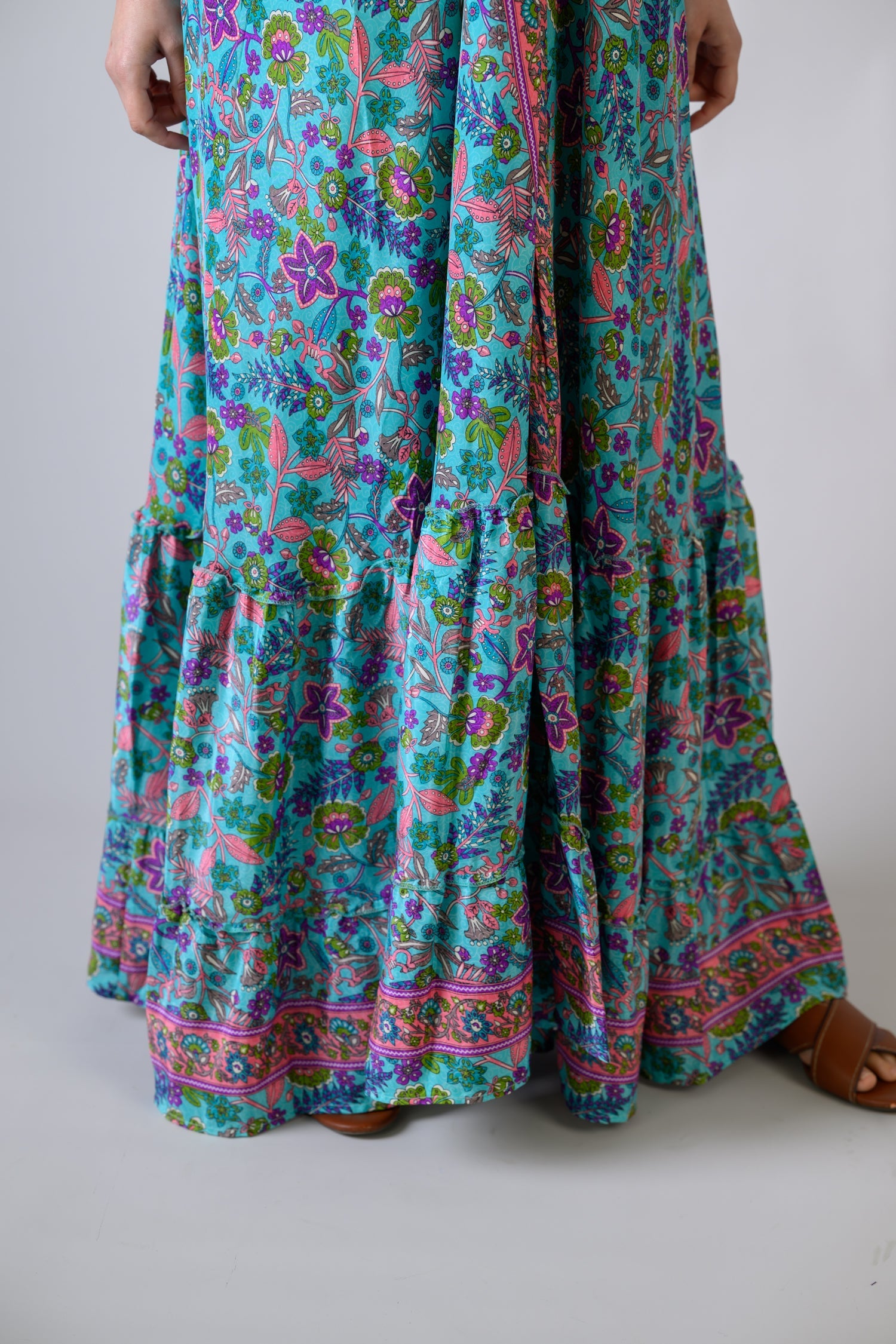 Rhea Patterned Halter Dress