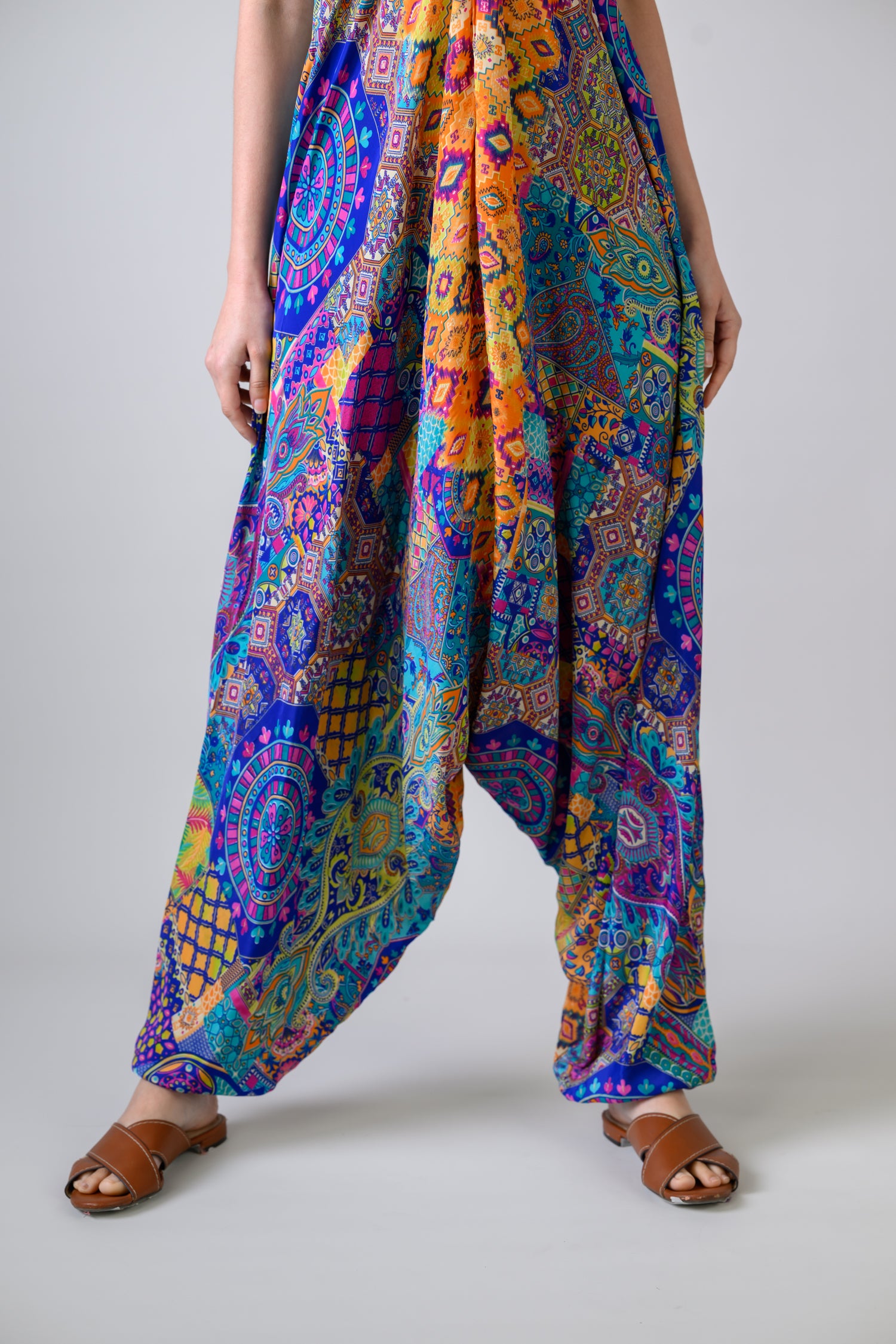 Rhea Boho Print Harem Jumpsuit