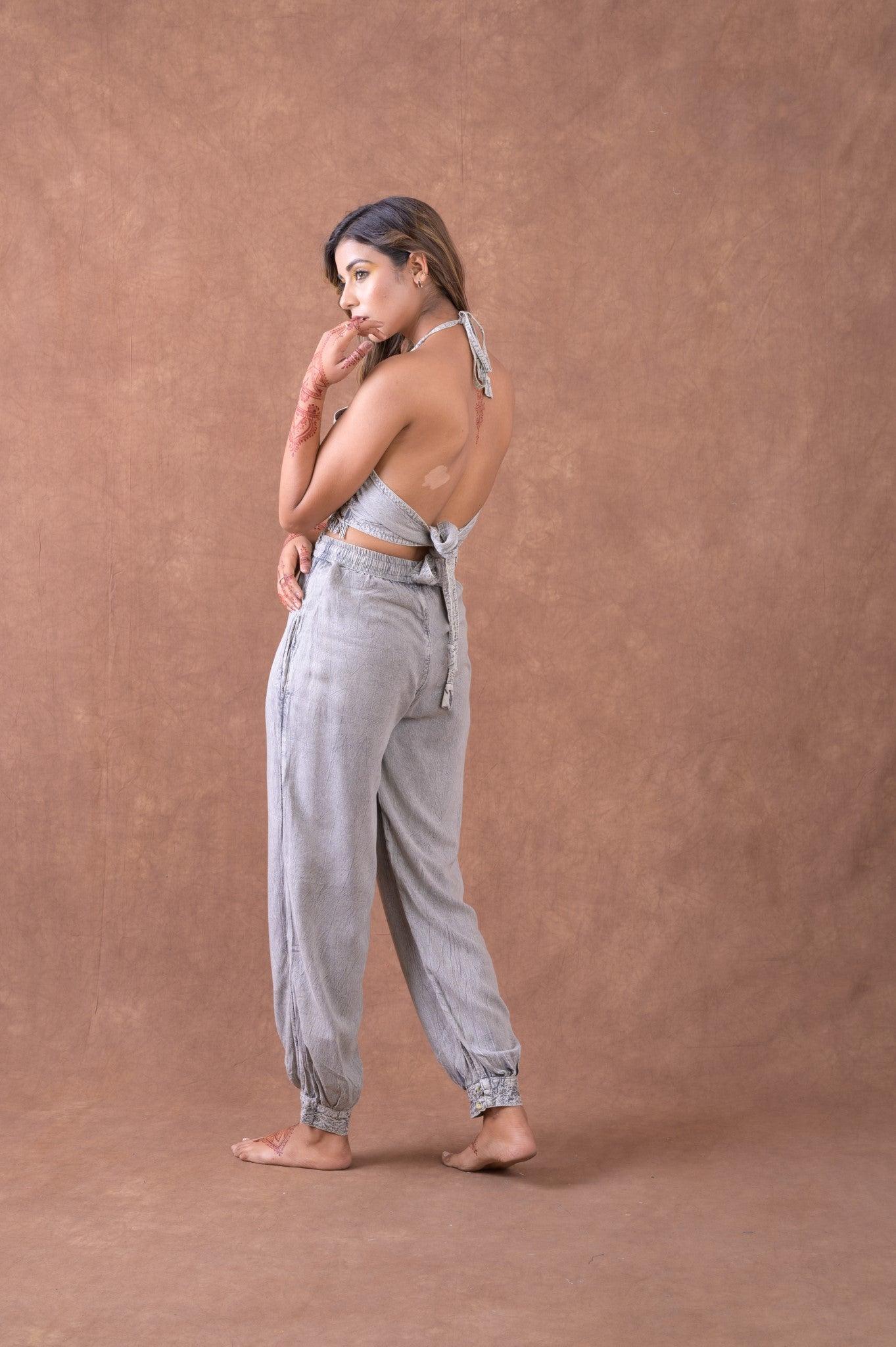 Fringe Crop Top Grey / 6 pcs - One Size