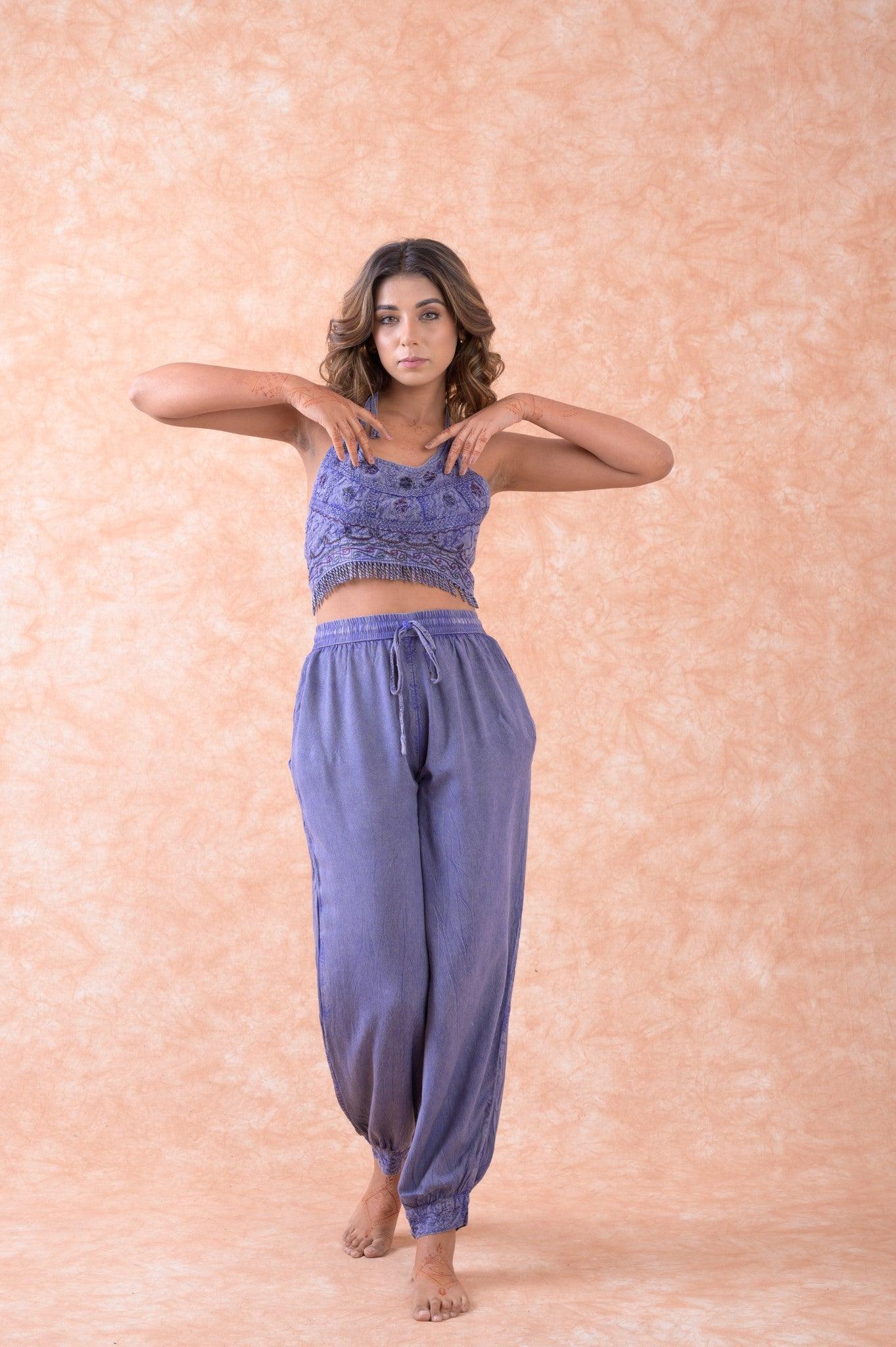 Fringe Crop Top Purple / 6 pcs - One Size