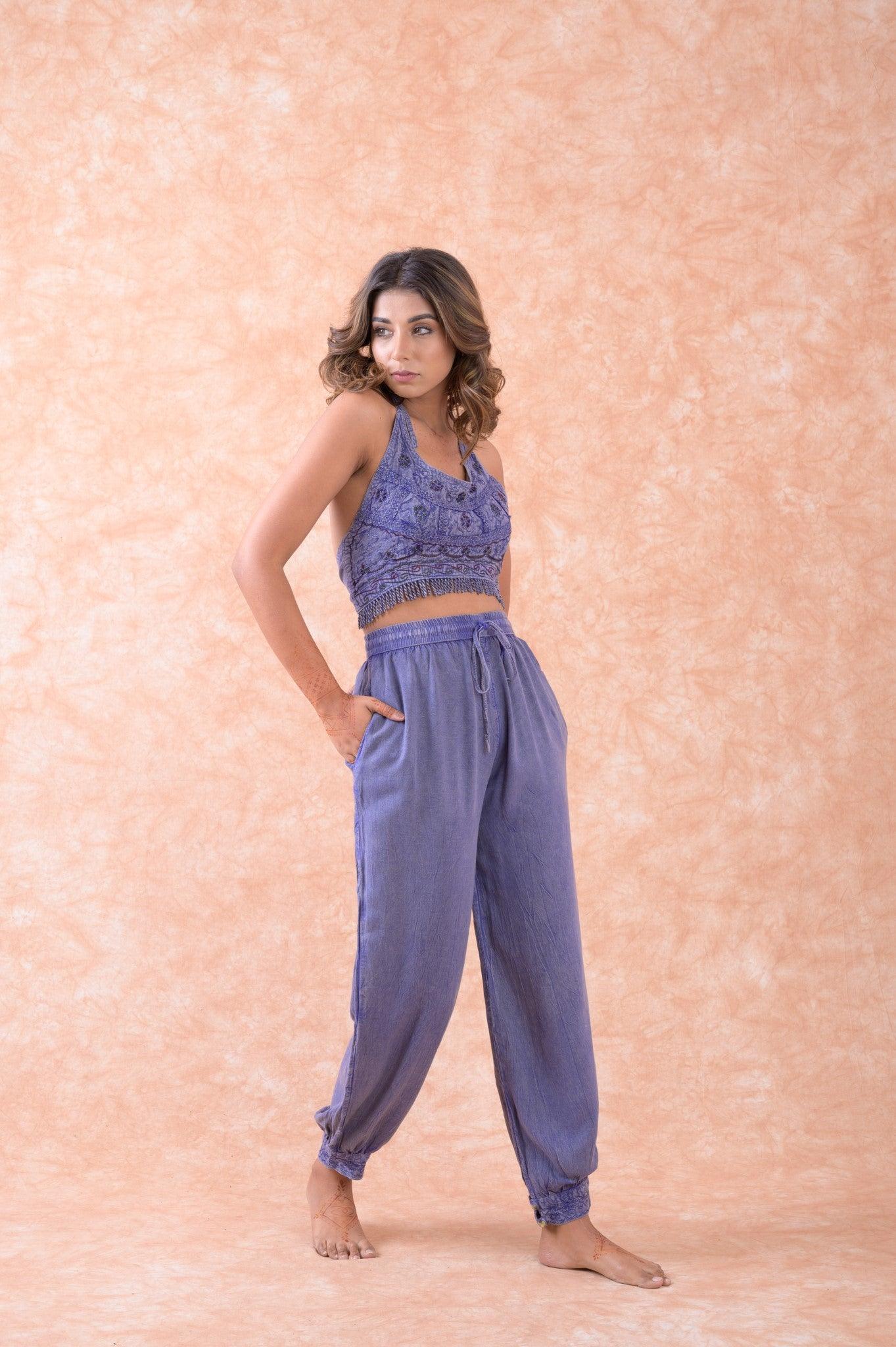 Fringe Crop Top Purple / 6 pcs - One Size