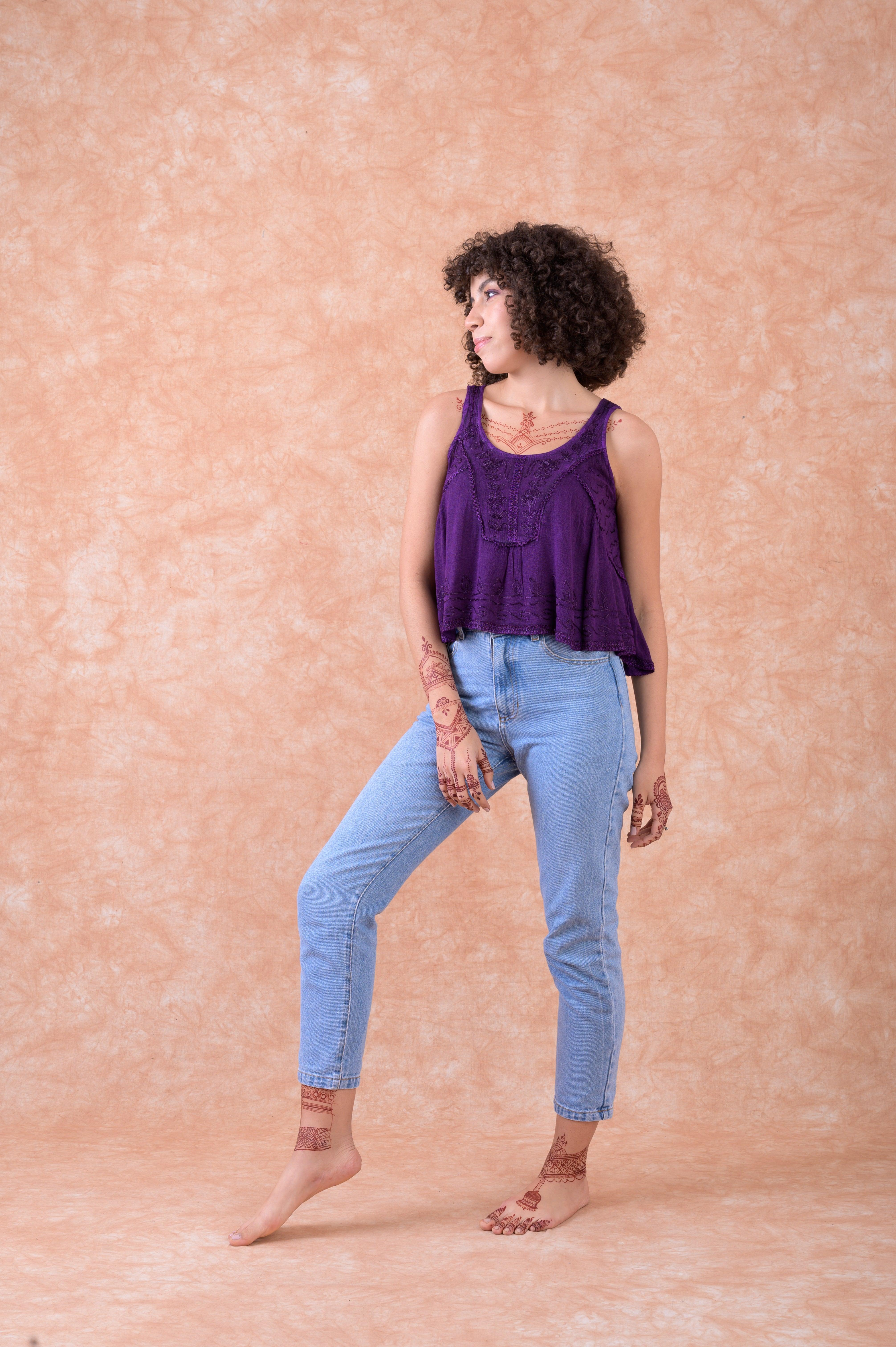Rhea Baby-Doll Crop Top