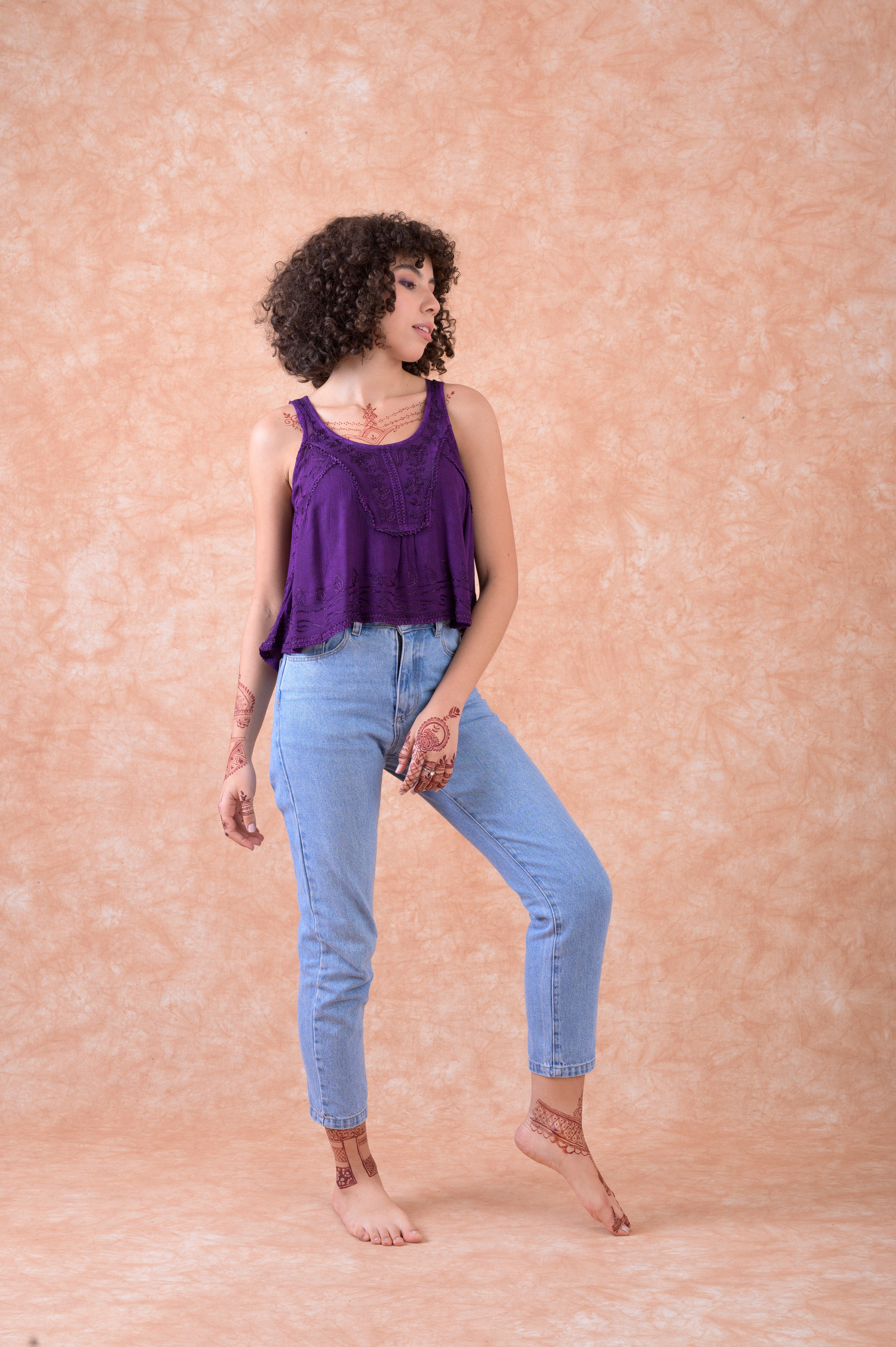 Rhea Baby-Doll Crop Top