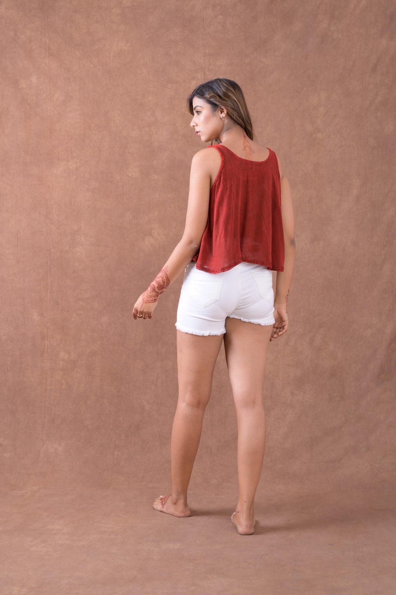 Rhea Baby-Doll Crop Top