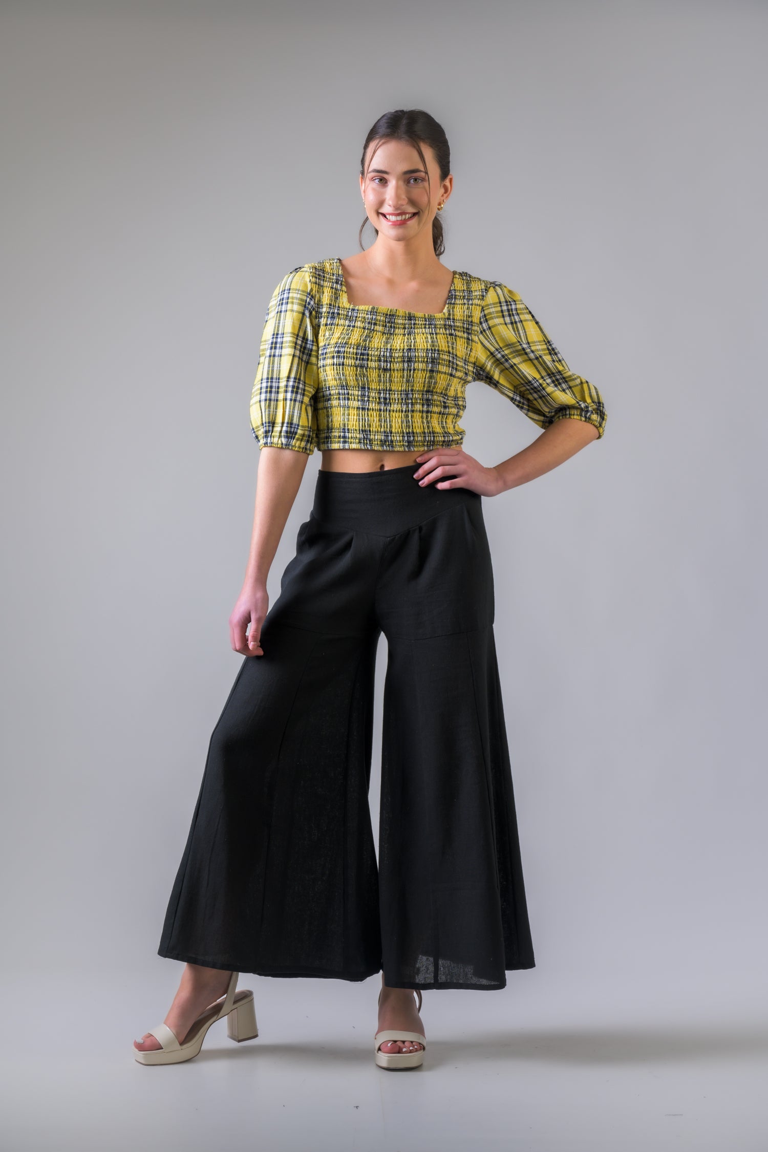 Ginger Smocked Top - Yellow