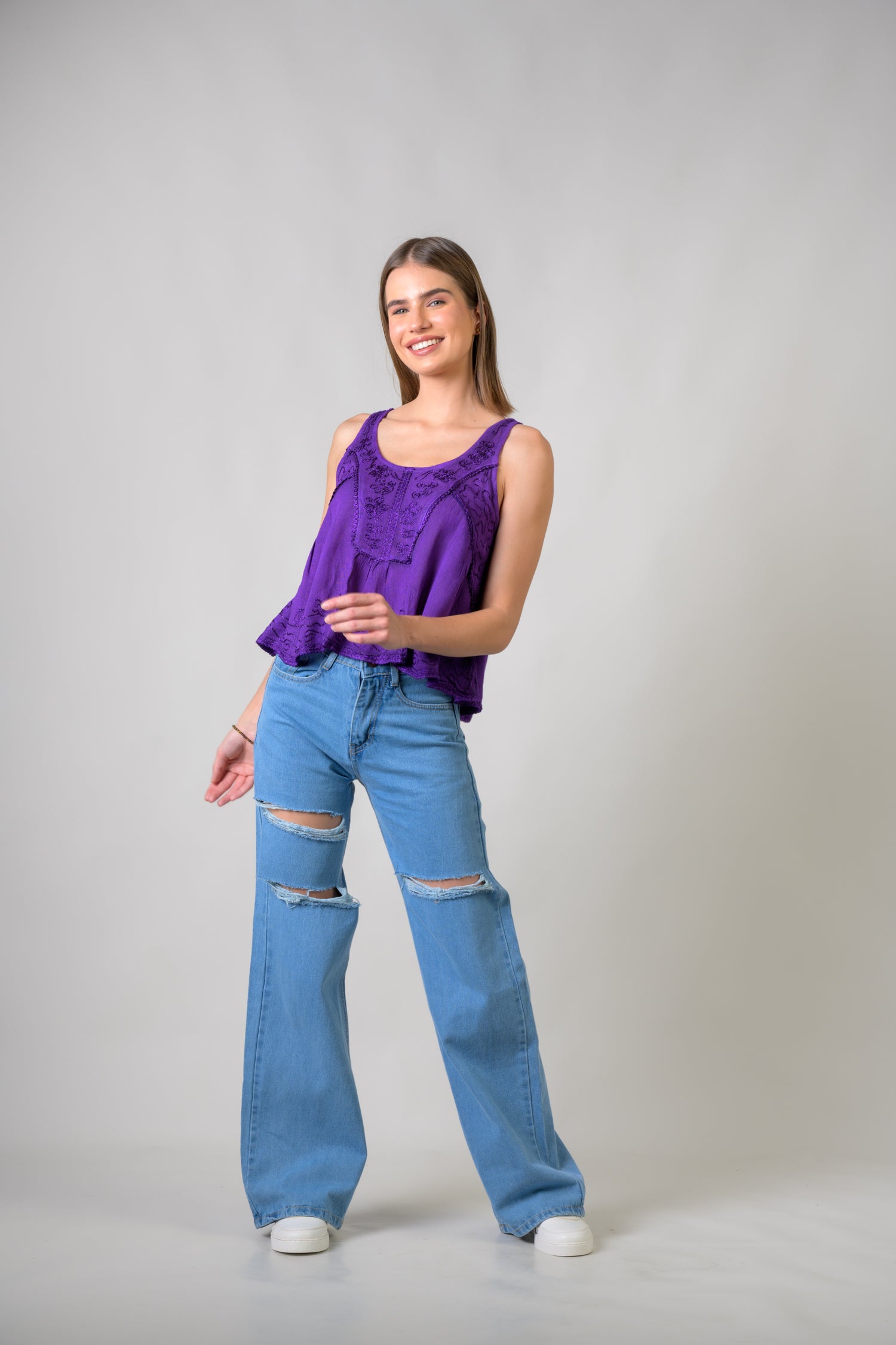 Petticoat Crop Top - Purple