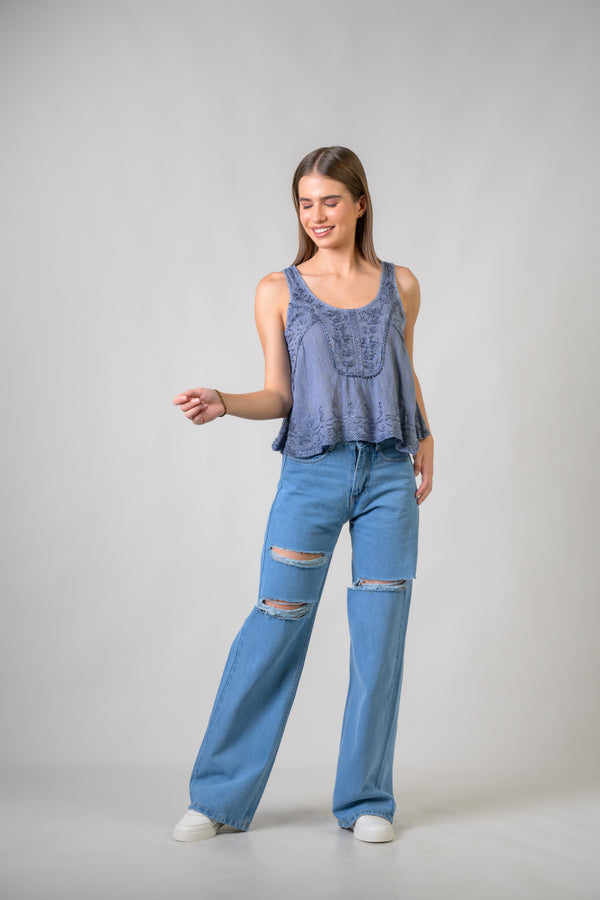 Petticoat Crop Top - Grey