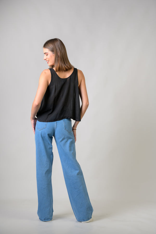 Petticoat Crop Top - Black