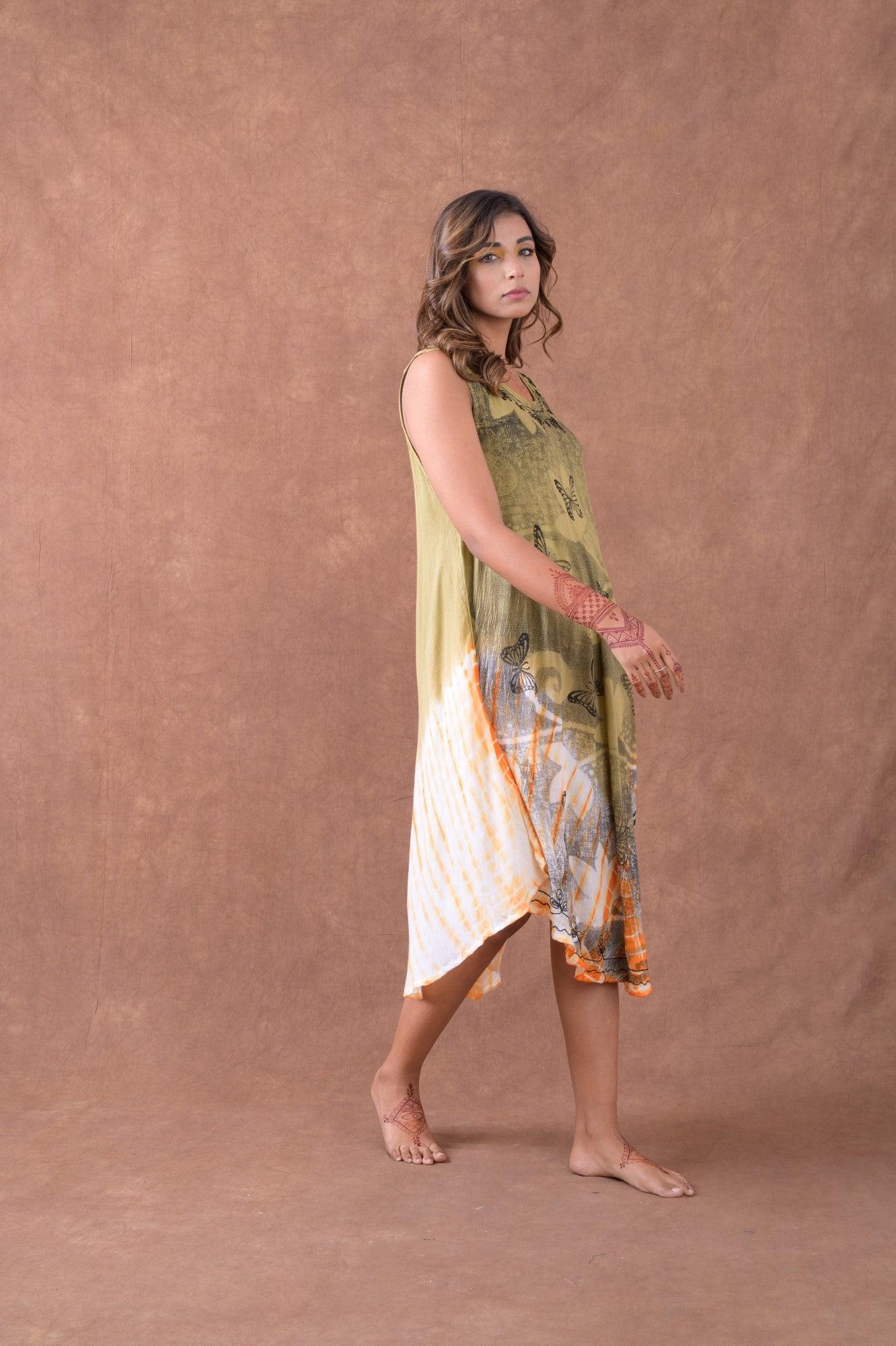 Rhea Butterfly Flowing Dress