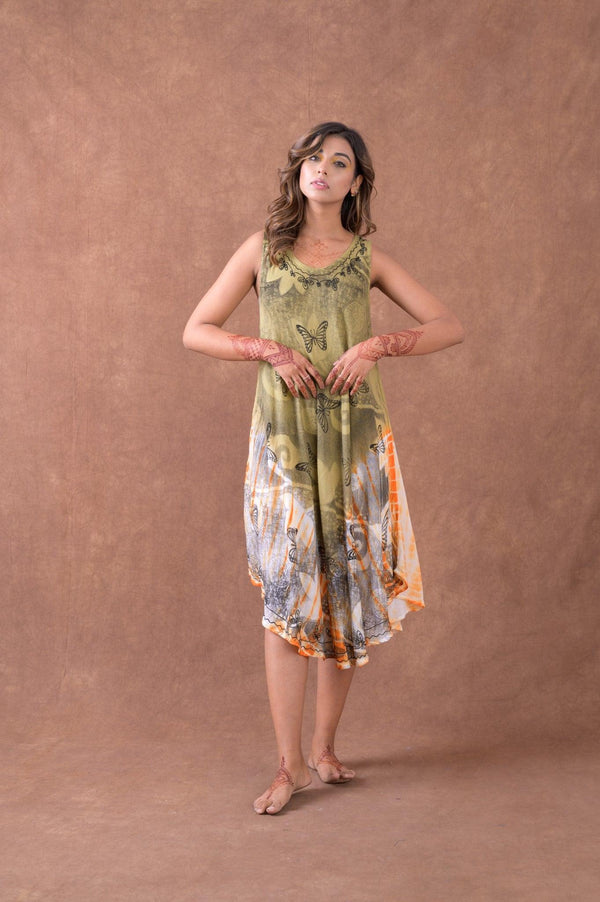 Rhea Butterfly Flowing Dress