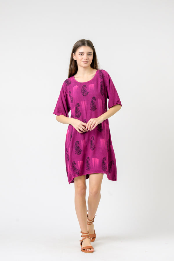Short Sleeve Flowy Top - Pink