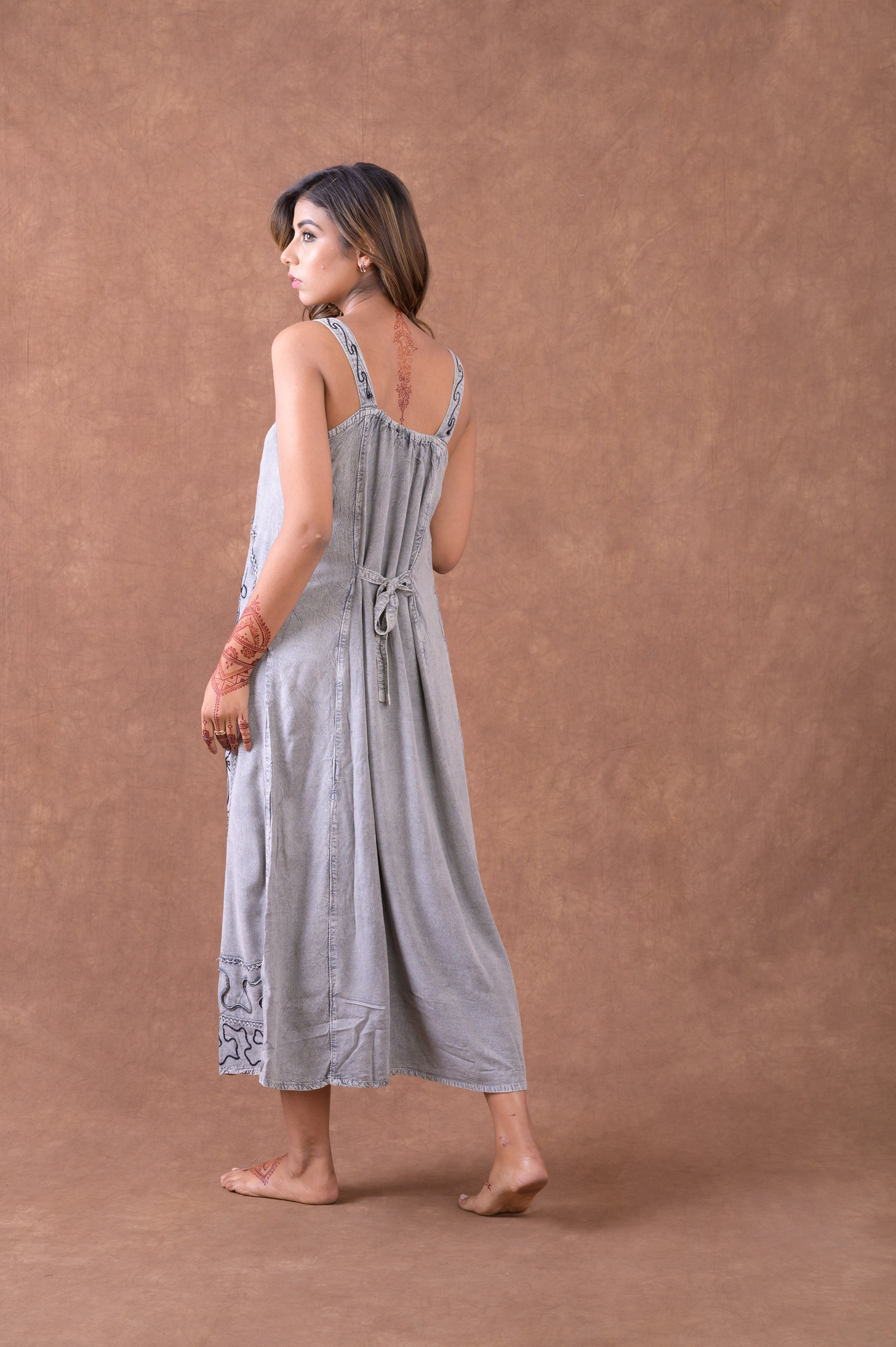 Rhea Duchess Print Sleeveless Print Dress