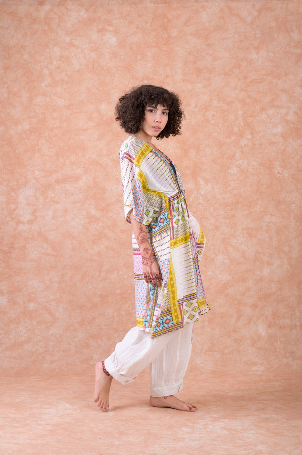 Rhea Multi-Pattern Dress