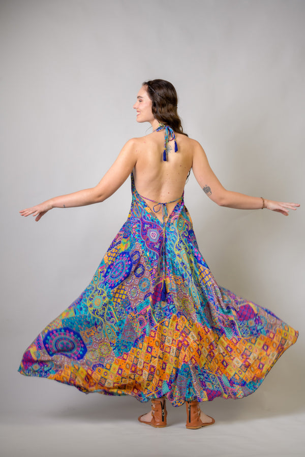 Rhea Halter Panel Dress