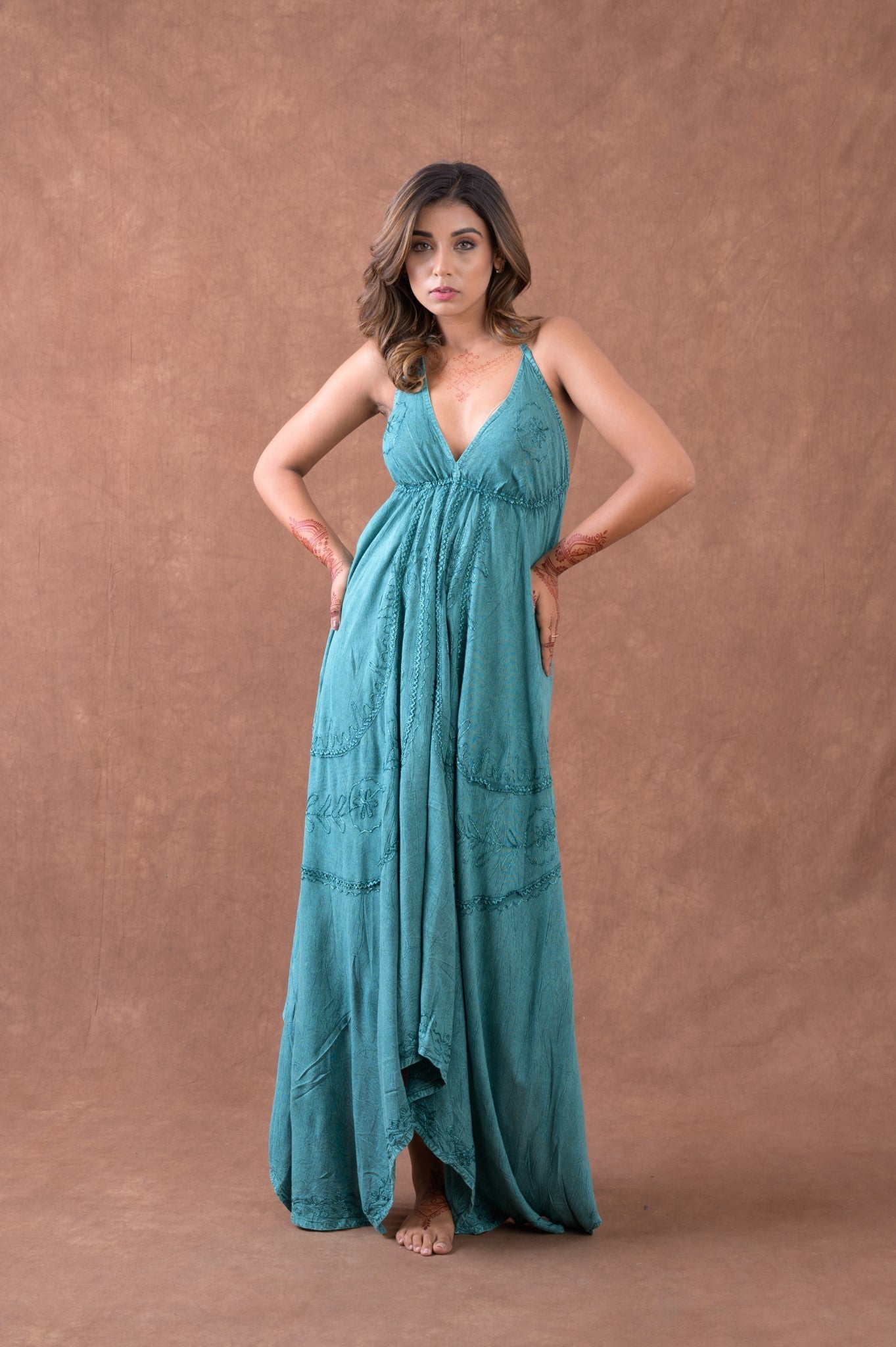 Rhea Spaghetti Strap Flowing Dress