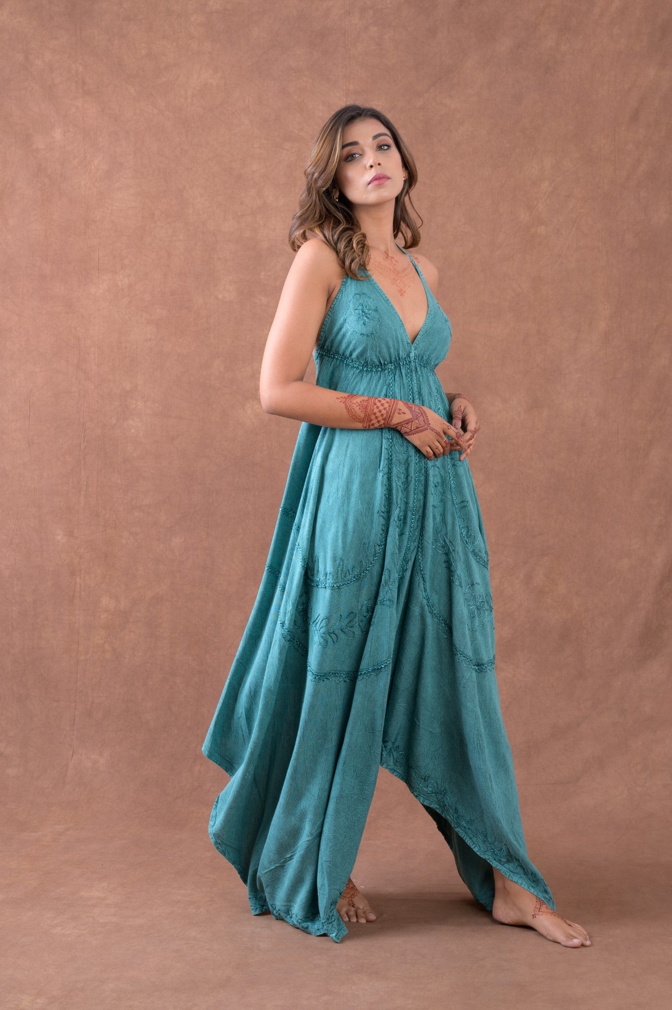 Rhea Spaghetti Strap Flowing Dress