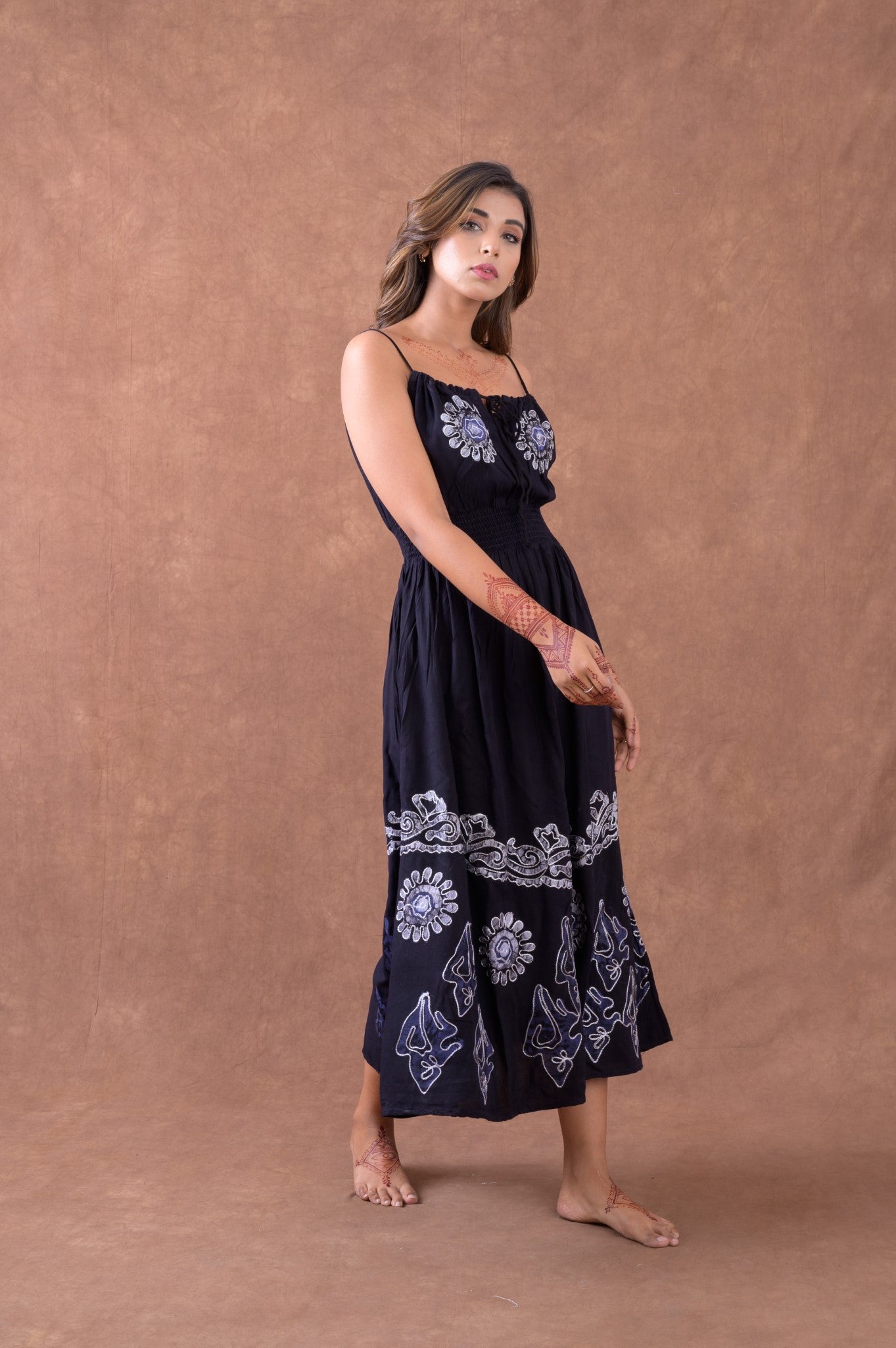 Rhea Tie-Strap Print Dress