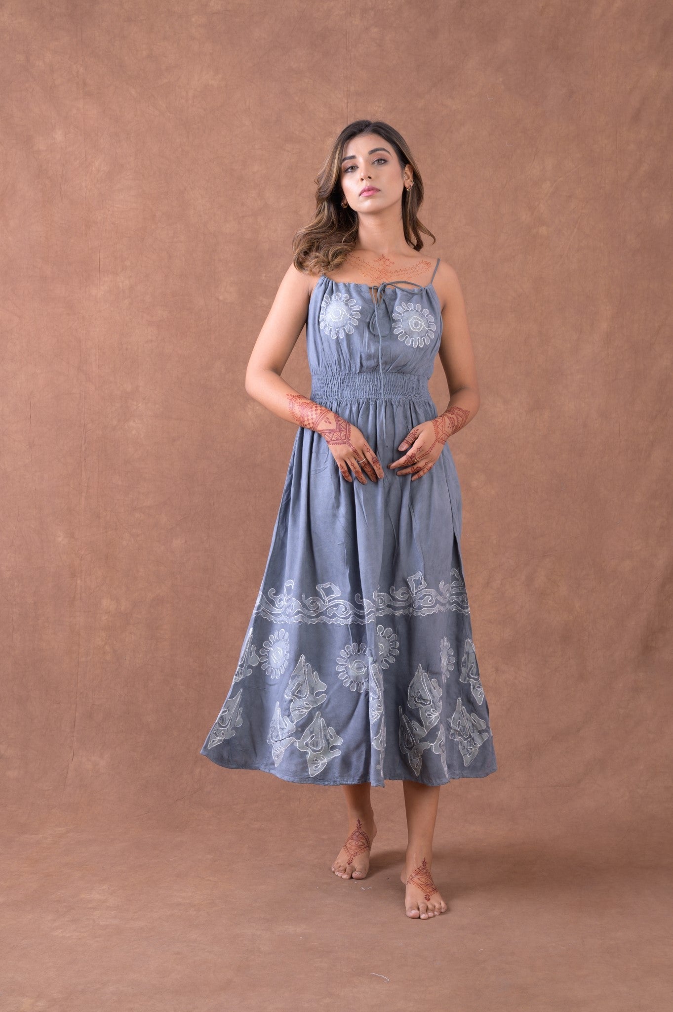 Rhea Tie-Strap Print Dress