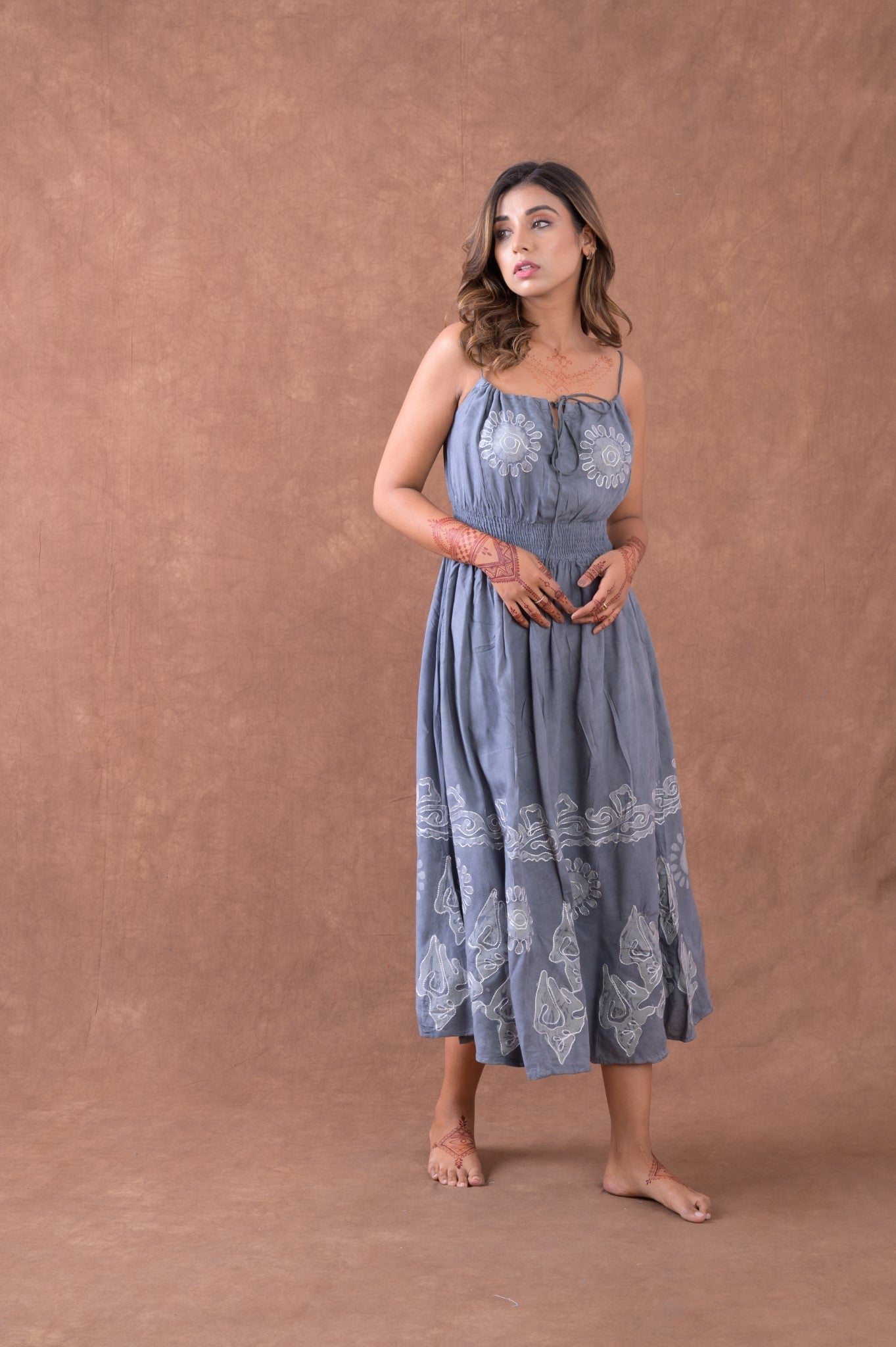 Rhea Tie-Strap Print Dress