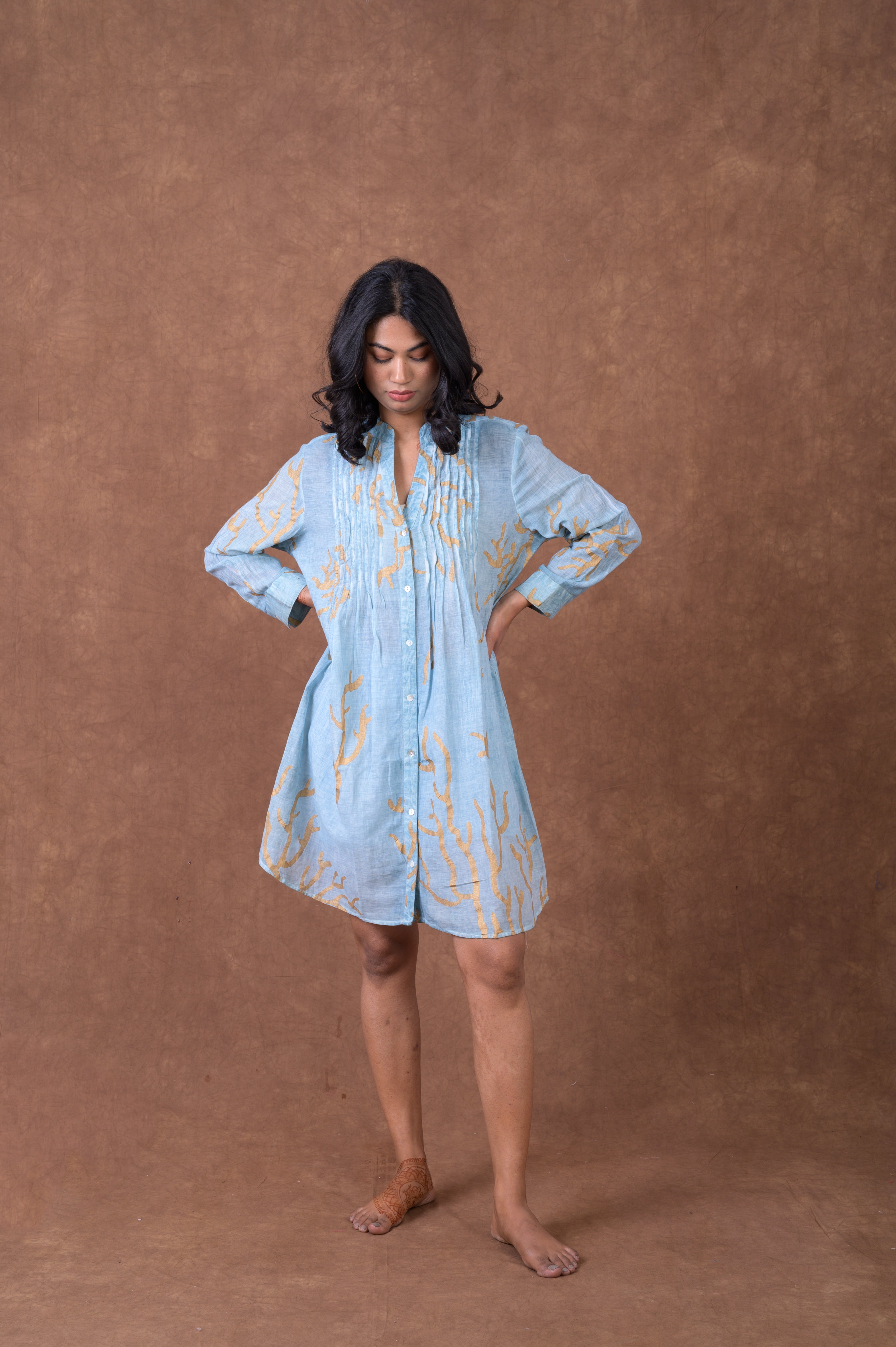 Block Print Tunic Top