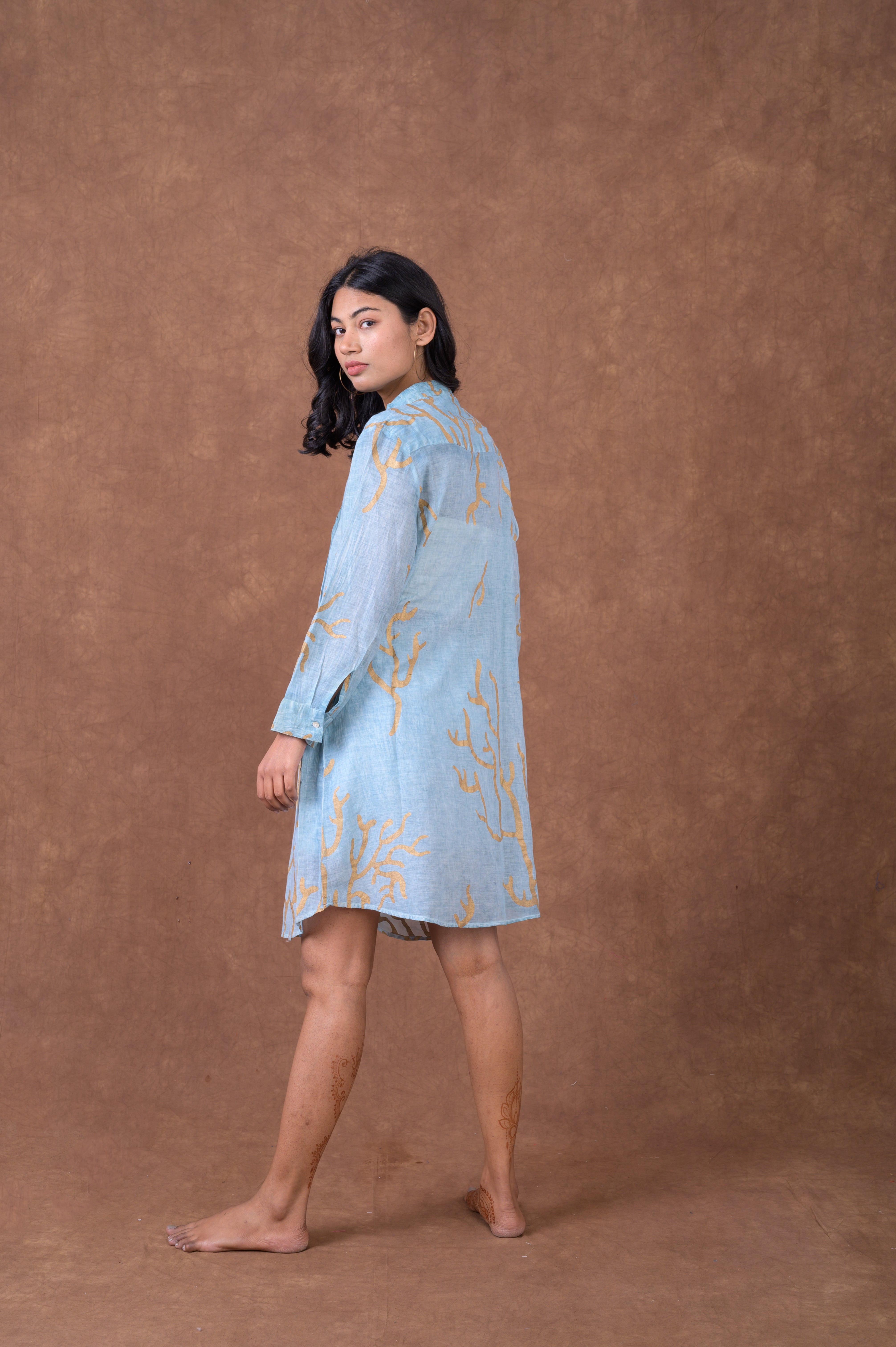 Block Print Tunic Top