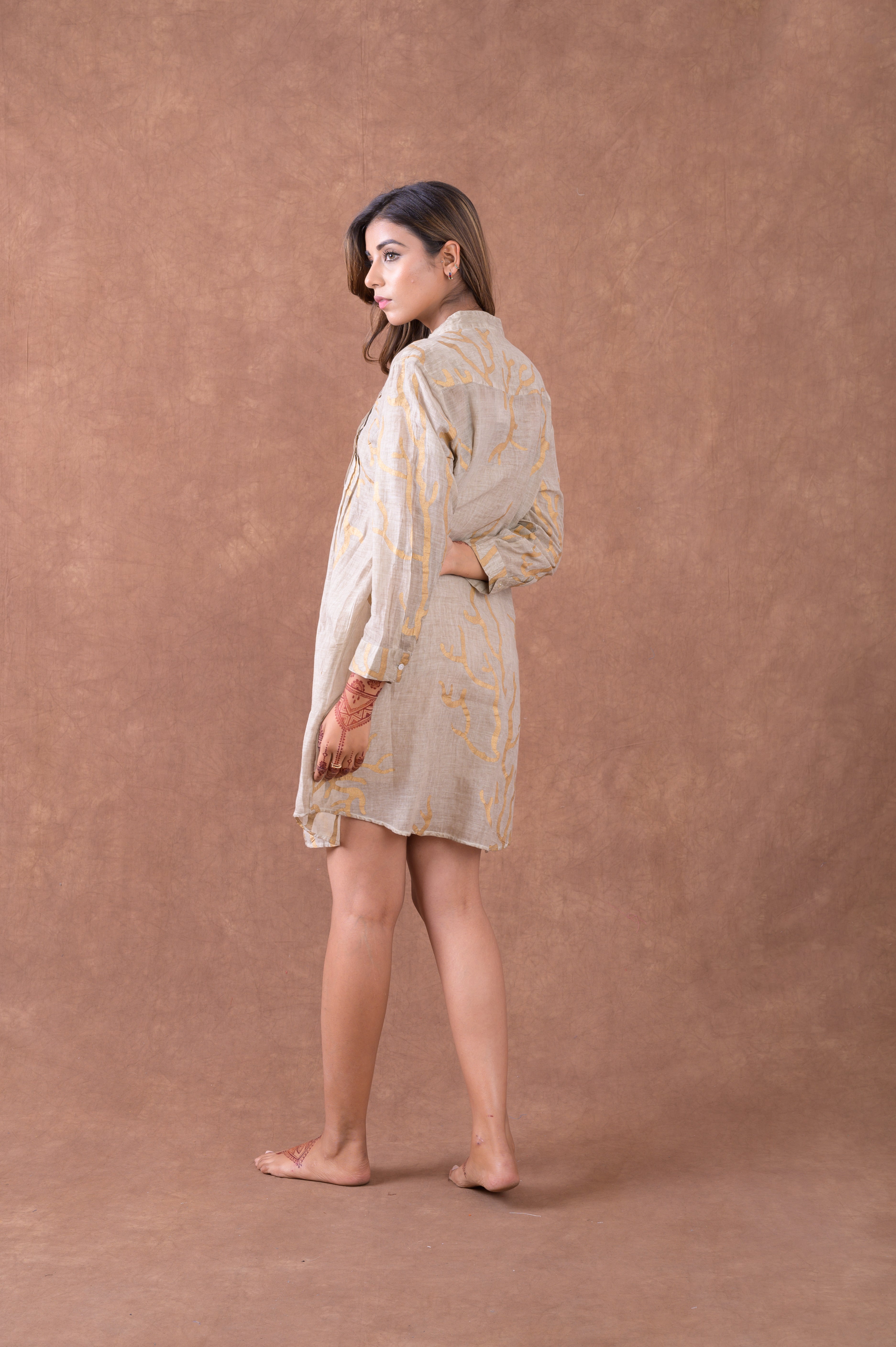Block Print Tunic Top