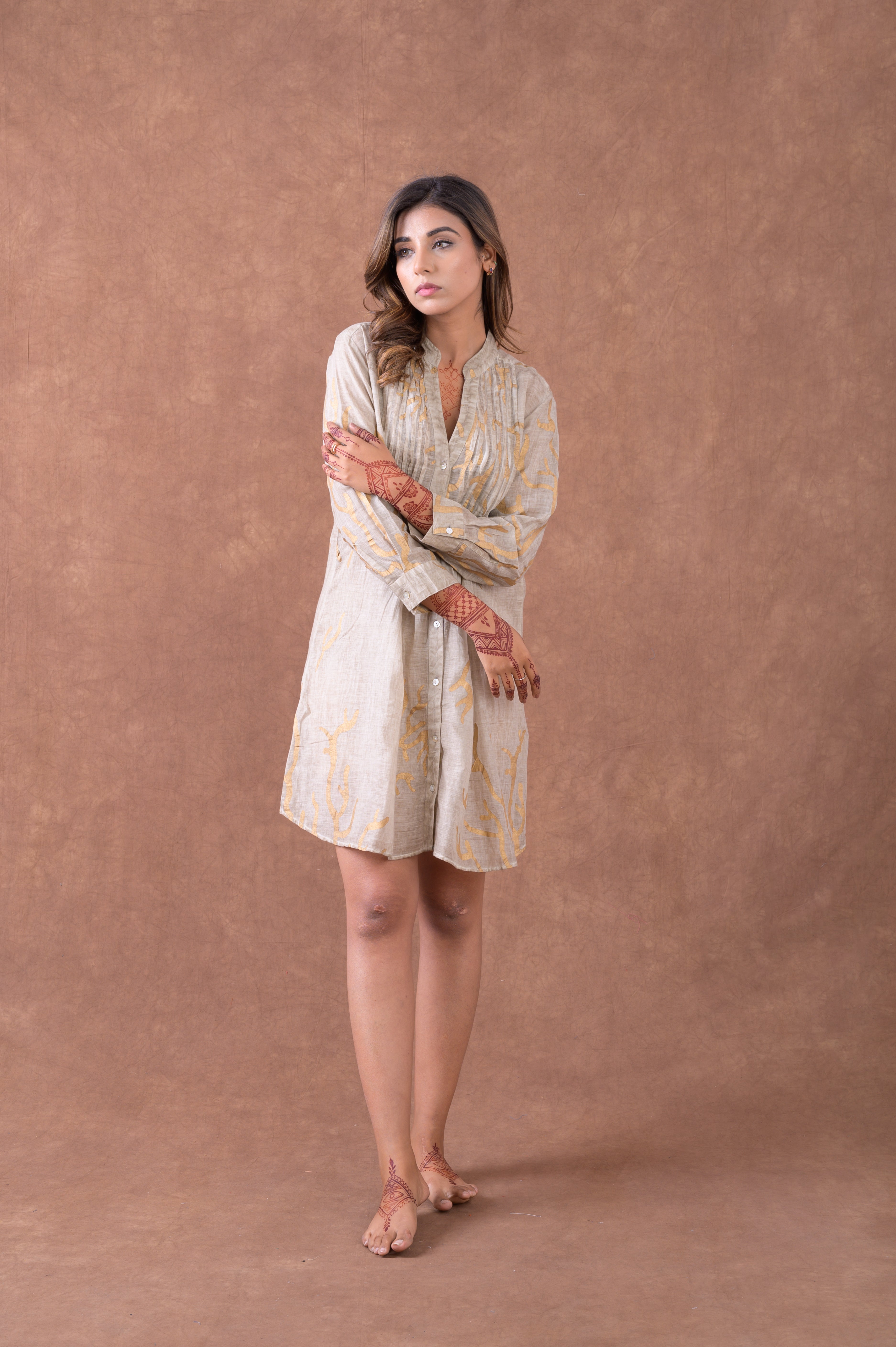 Block Print Tunic Top