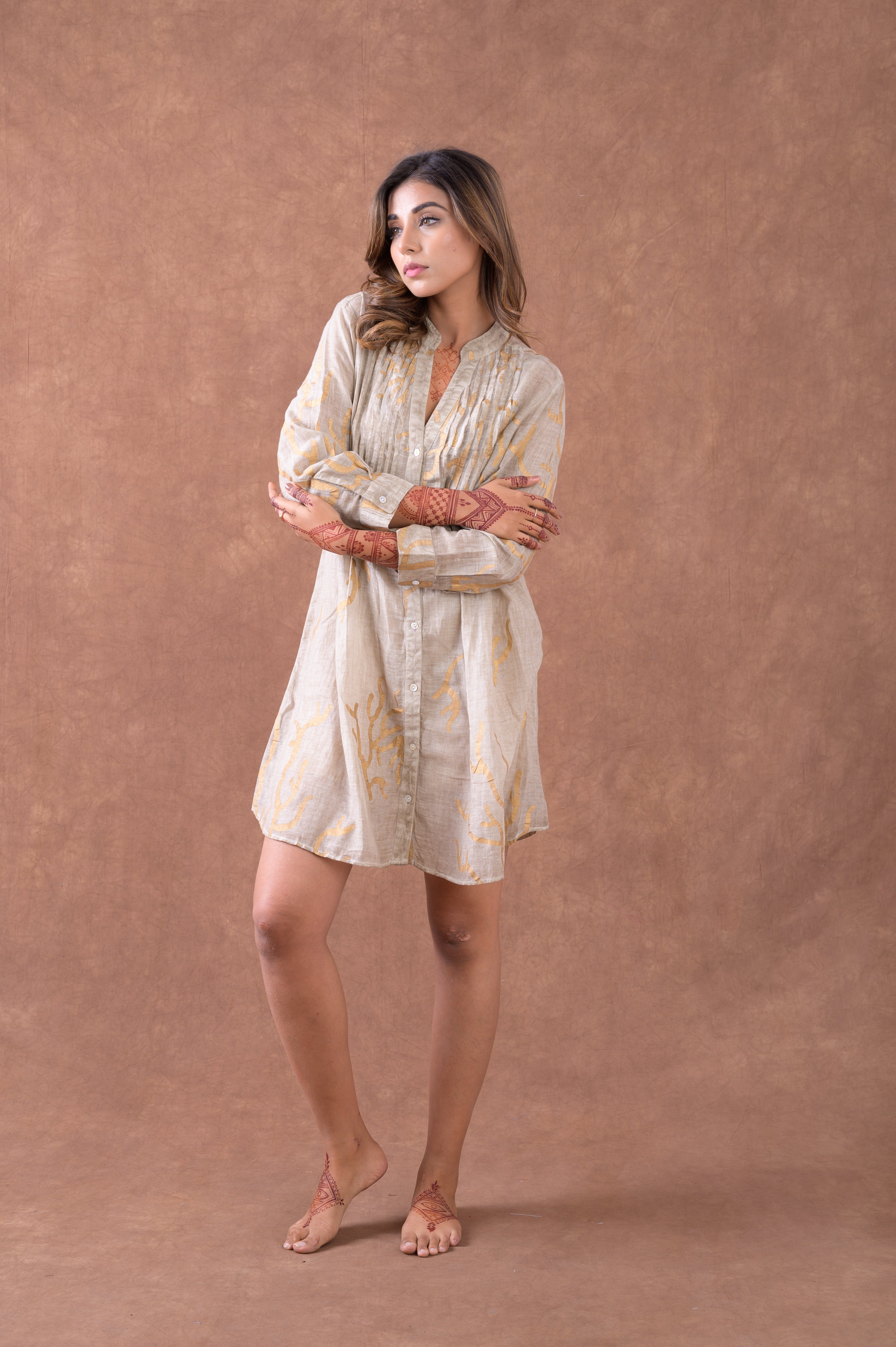Block Print Tunic Top