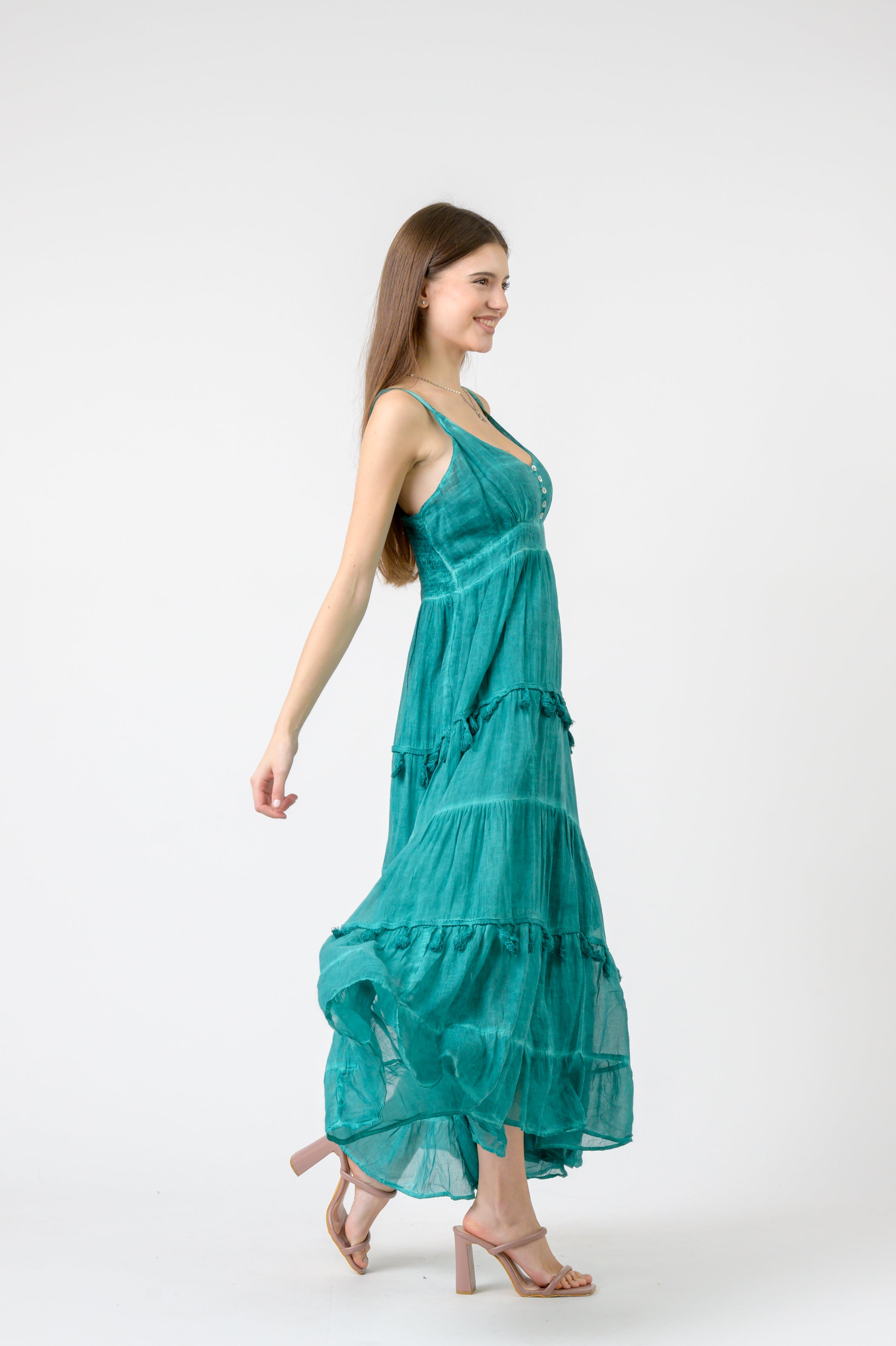 One Size Sleeveless Dress - Teal