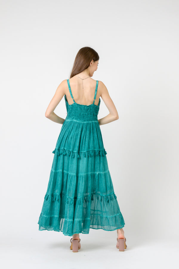 One Size Sleeveless Dress - Teal