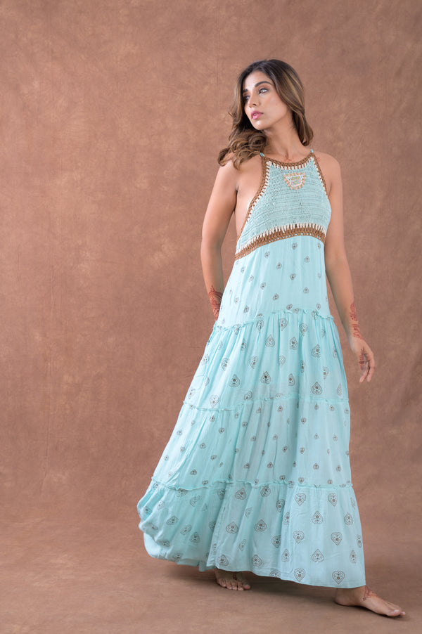 Rhea Sleeveless Pattern Dress