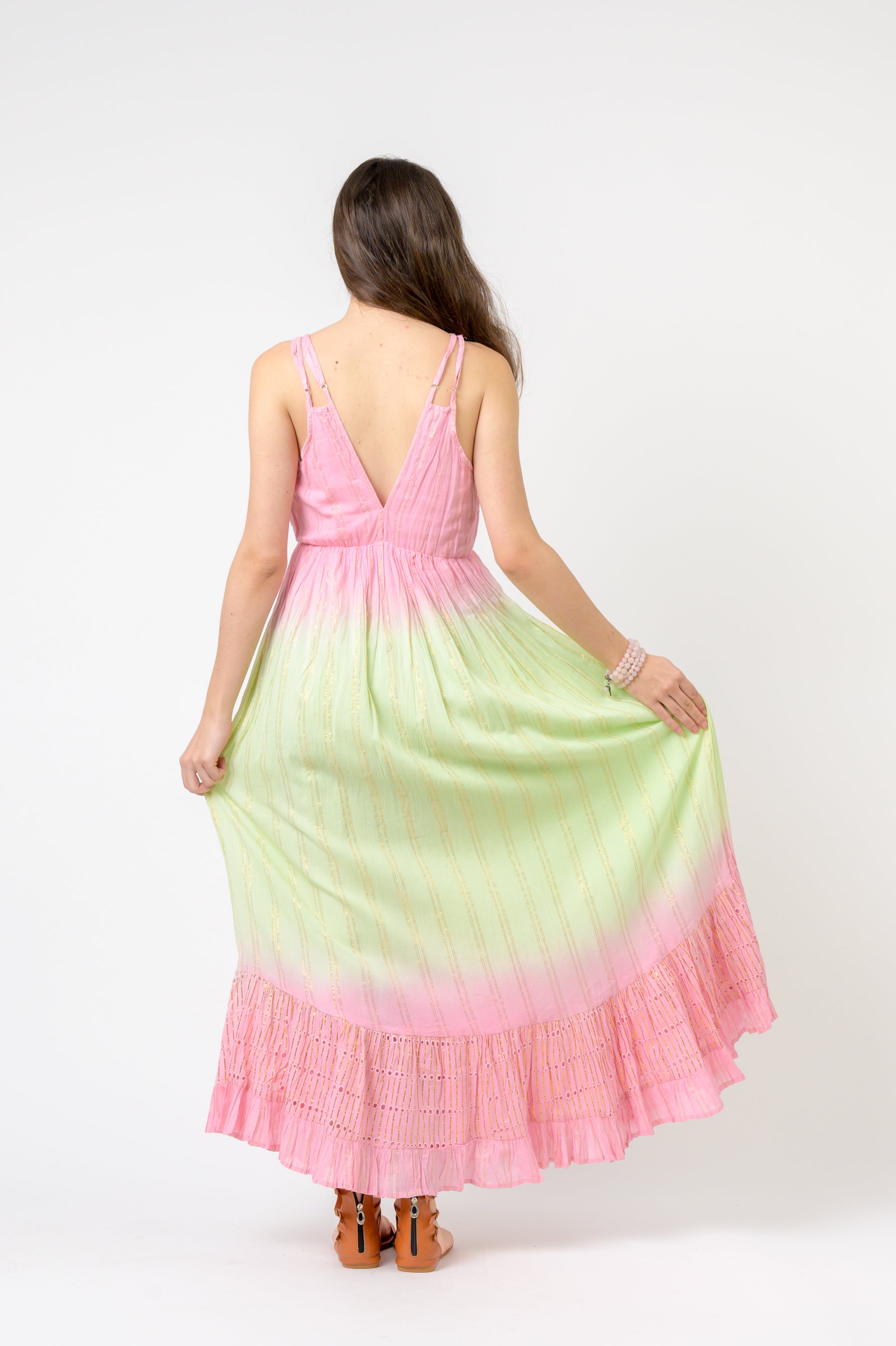 Sleeveless Fashion Dress - Multicolor