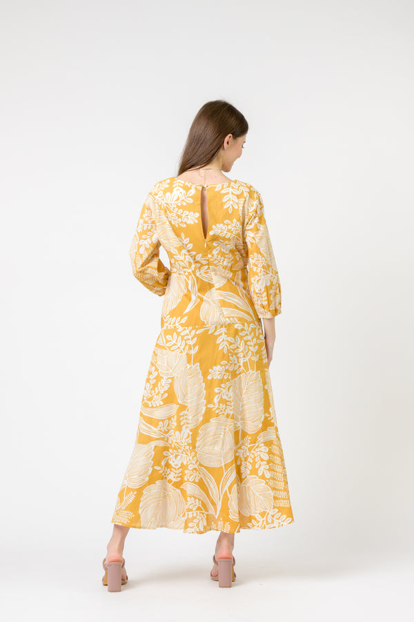 Pattern Dress - Yellow