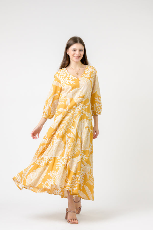 Pattern Dress - Yellow