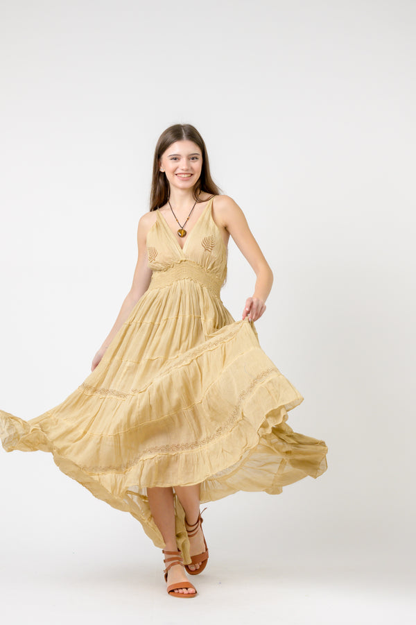 Long String Dress - Beige