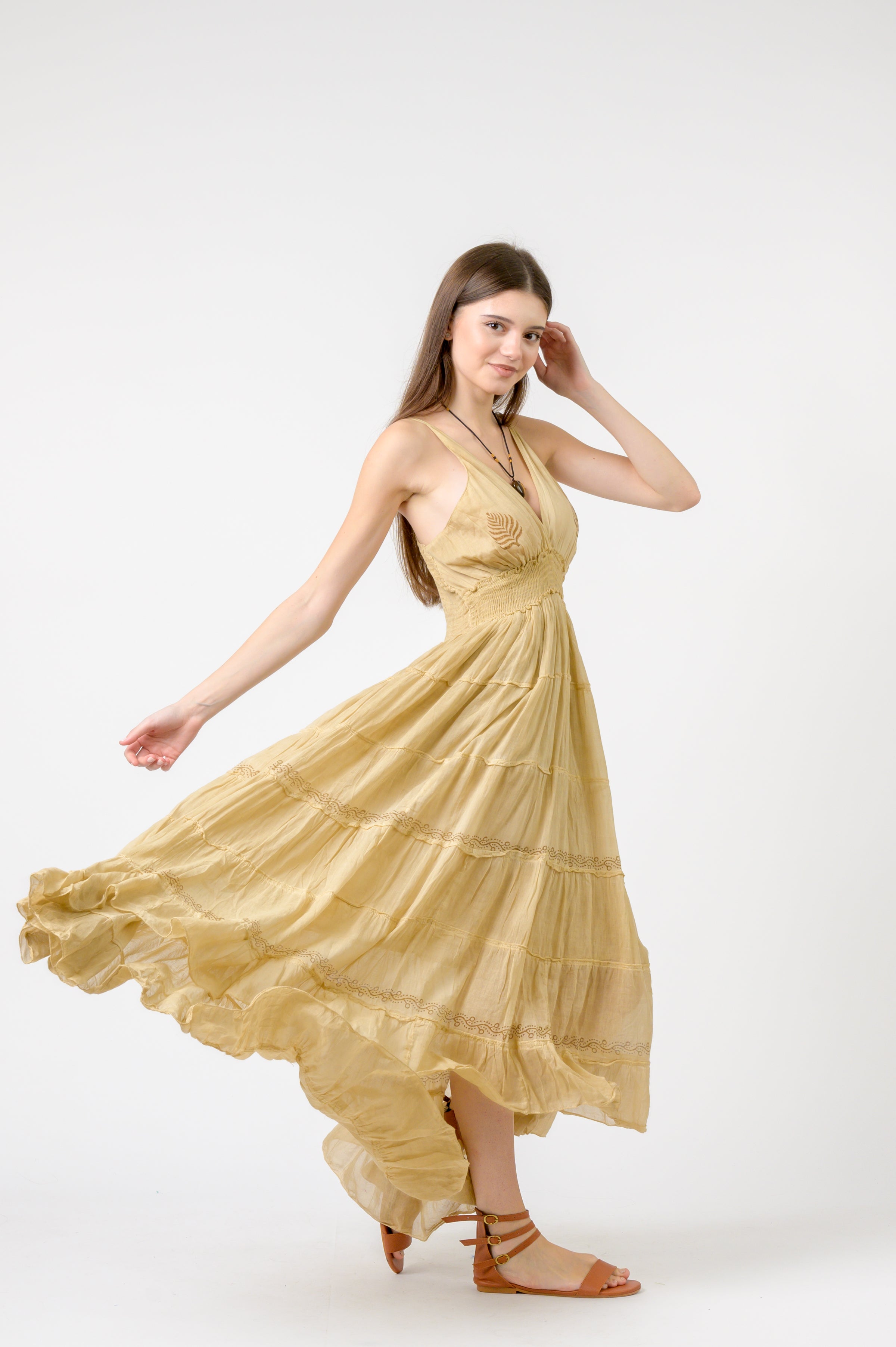 Long String Dress - Beige