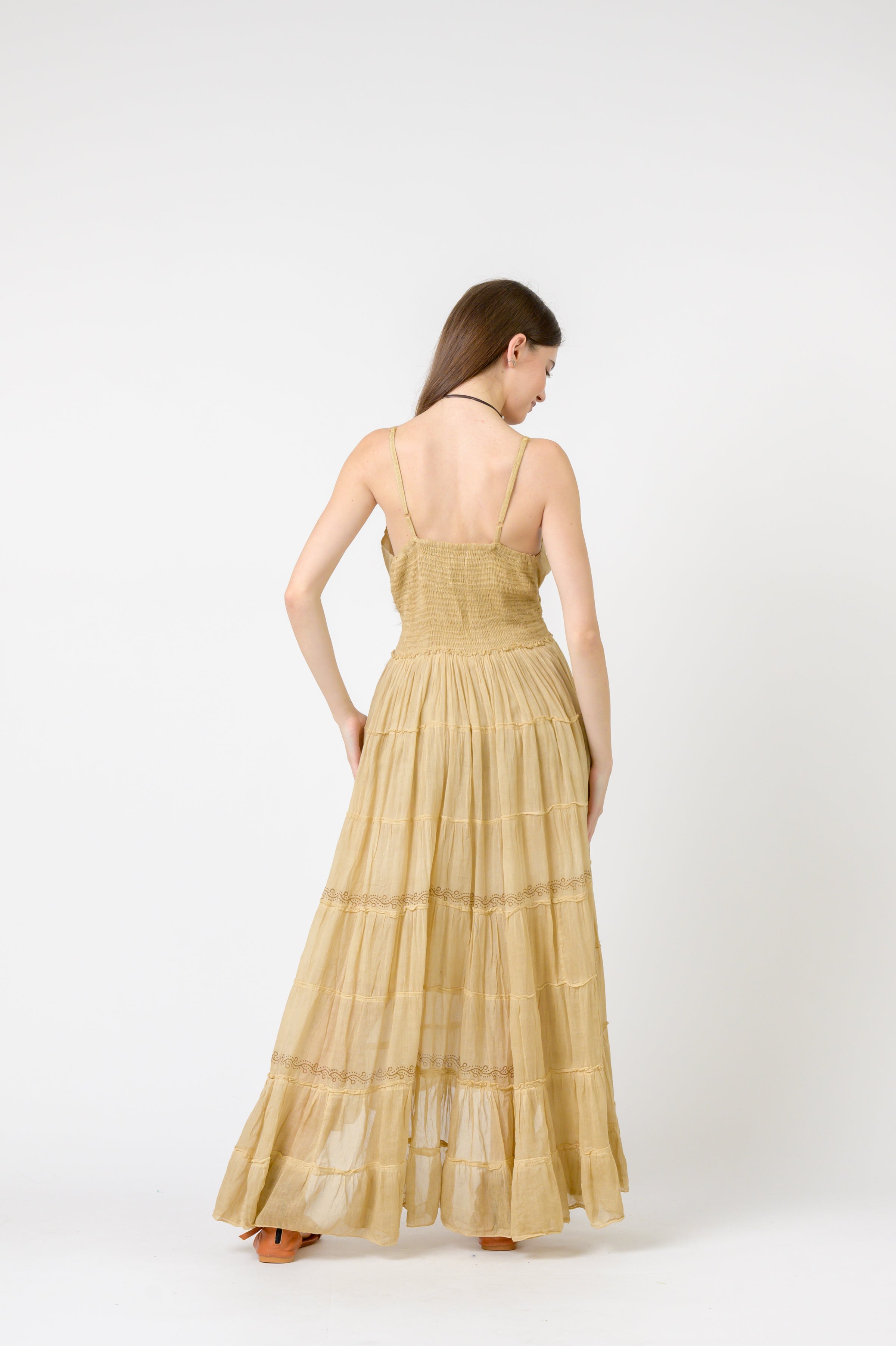 Long String Dress - Beige