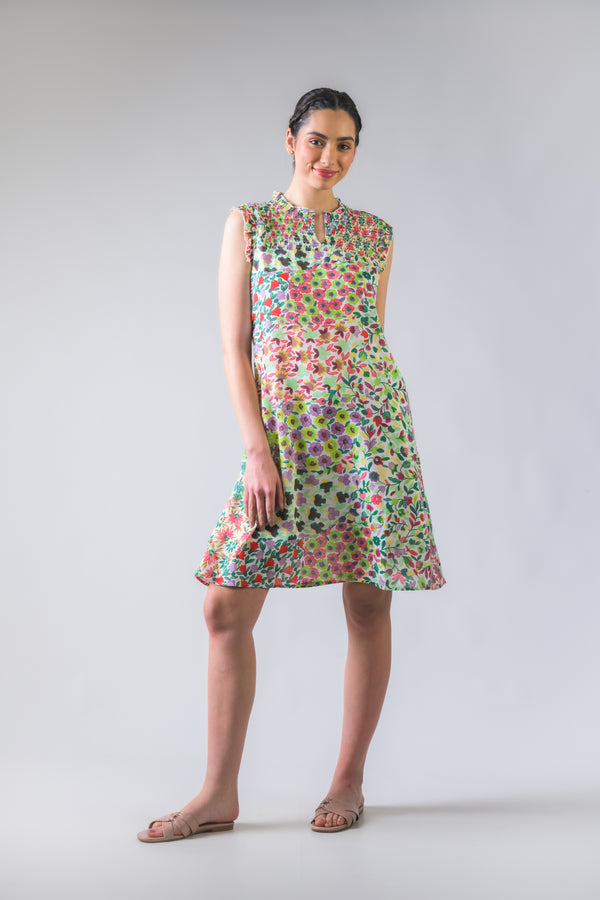 Flower Garden Dress - Natural