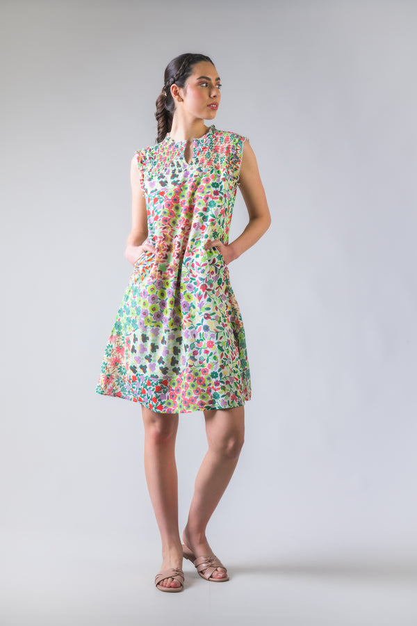Flower Garden Dress - Natural