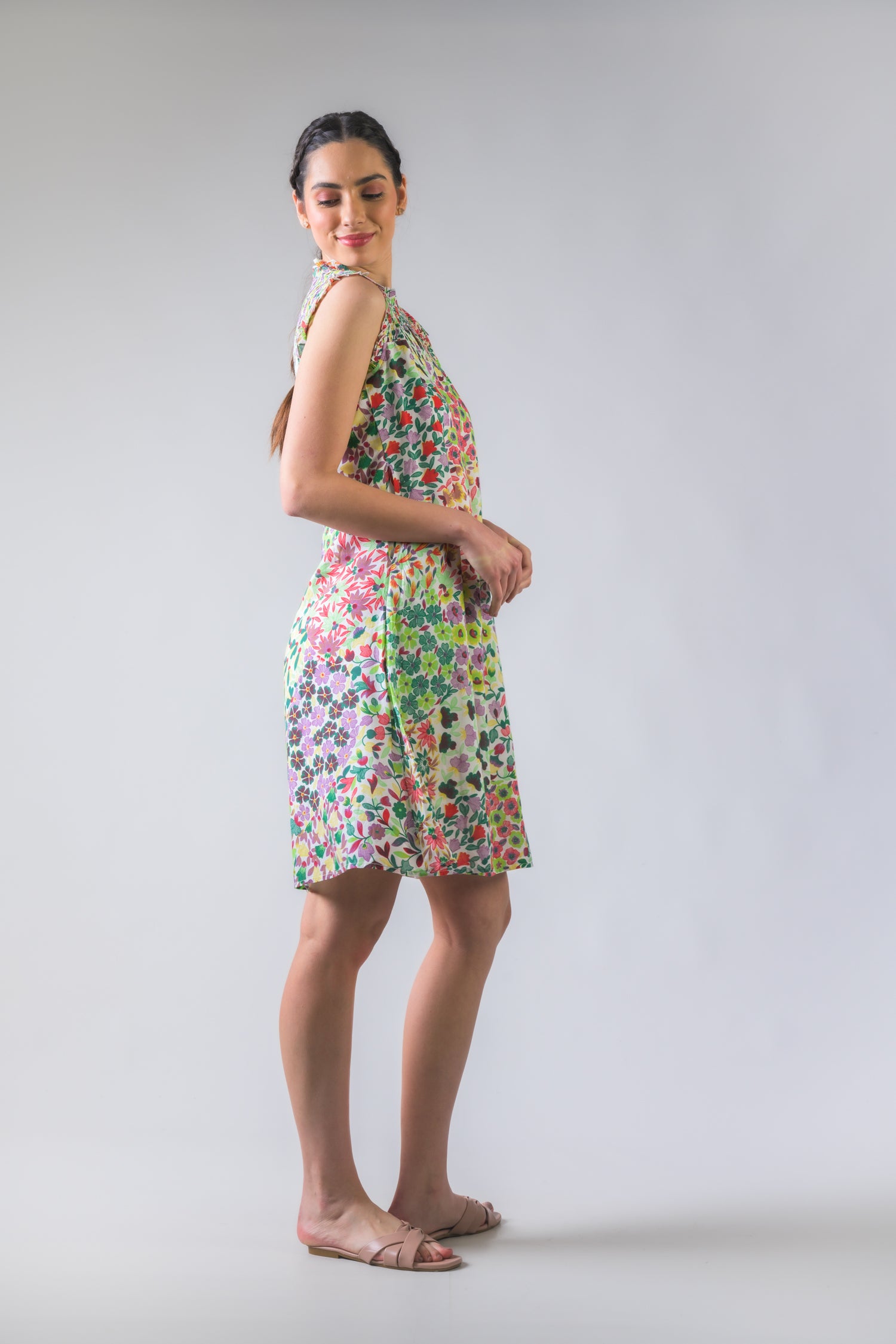 Flower Garden Dress - Natural