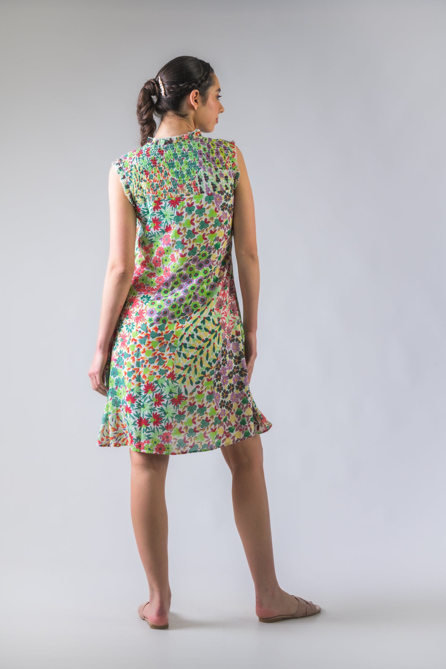 Flower Garden Dress - Natural