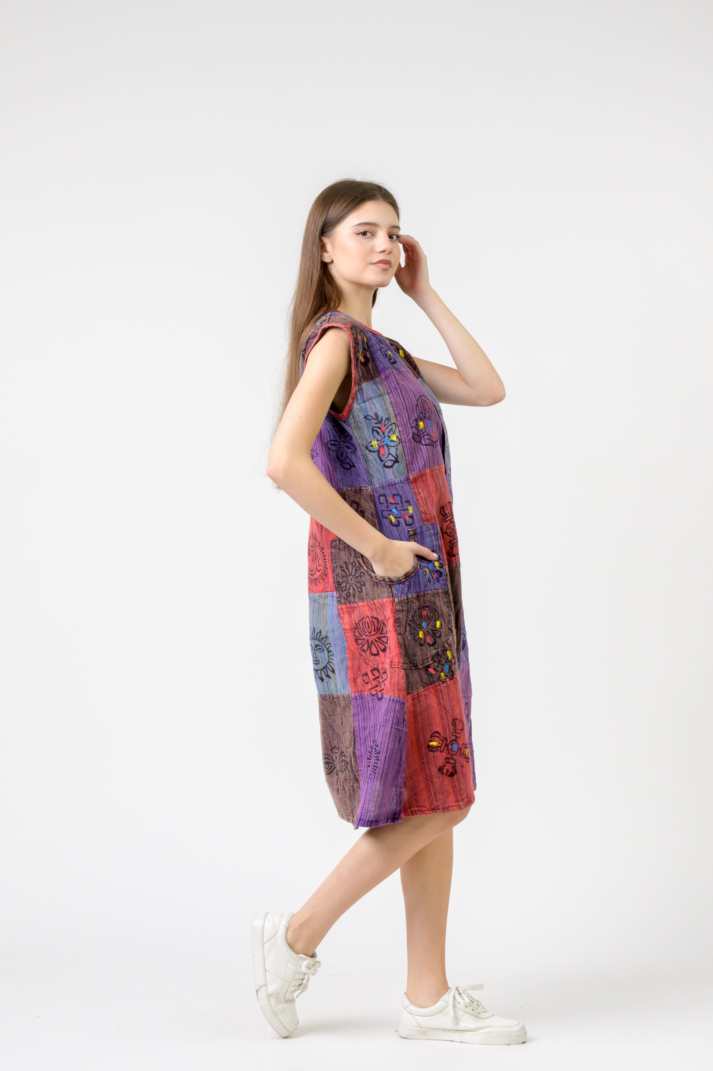 Half-Button Midi Dress - Assorted