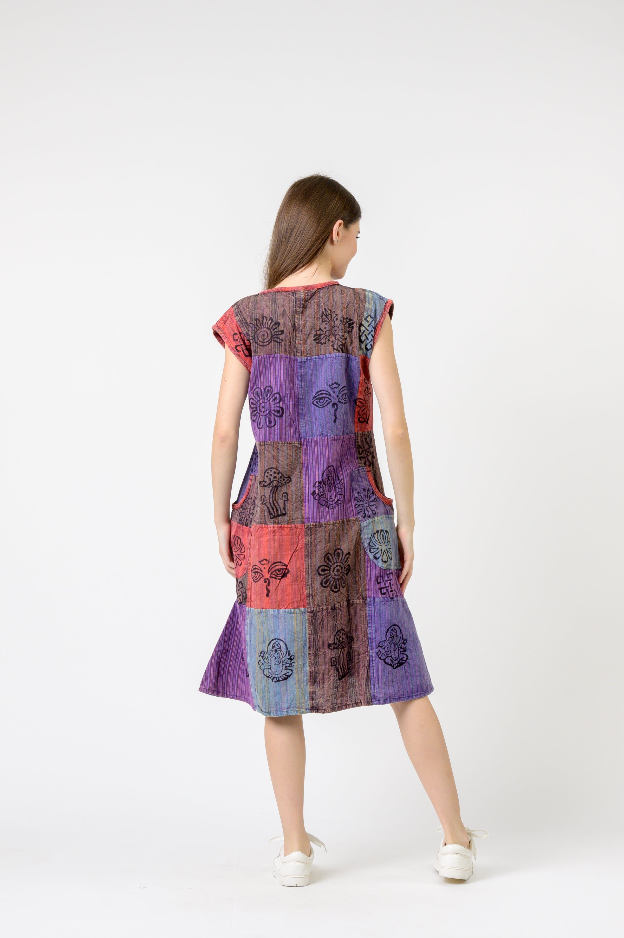 Rhea Half-Button Midi Dress