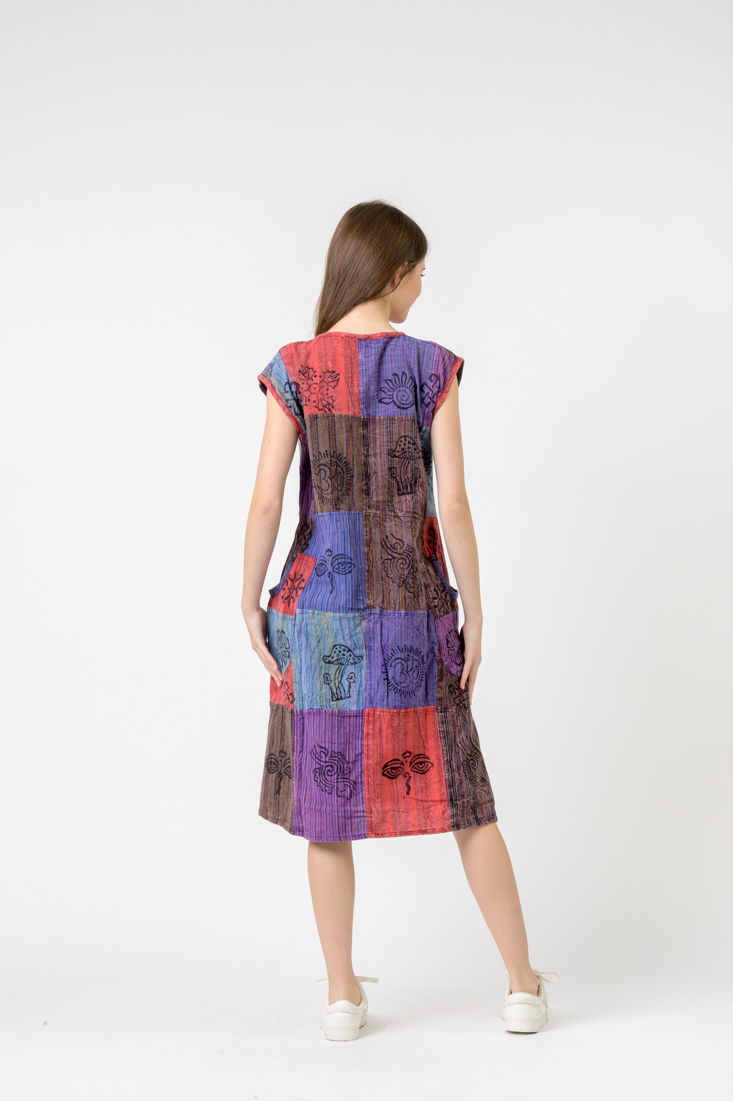 Rhea Half-Button Midi Dress