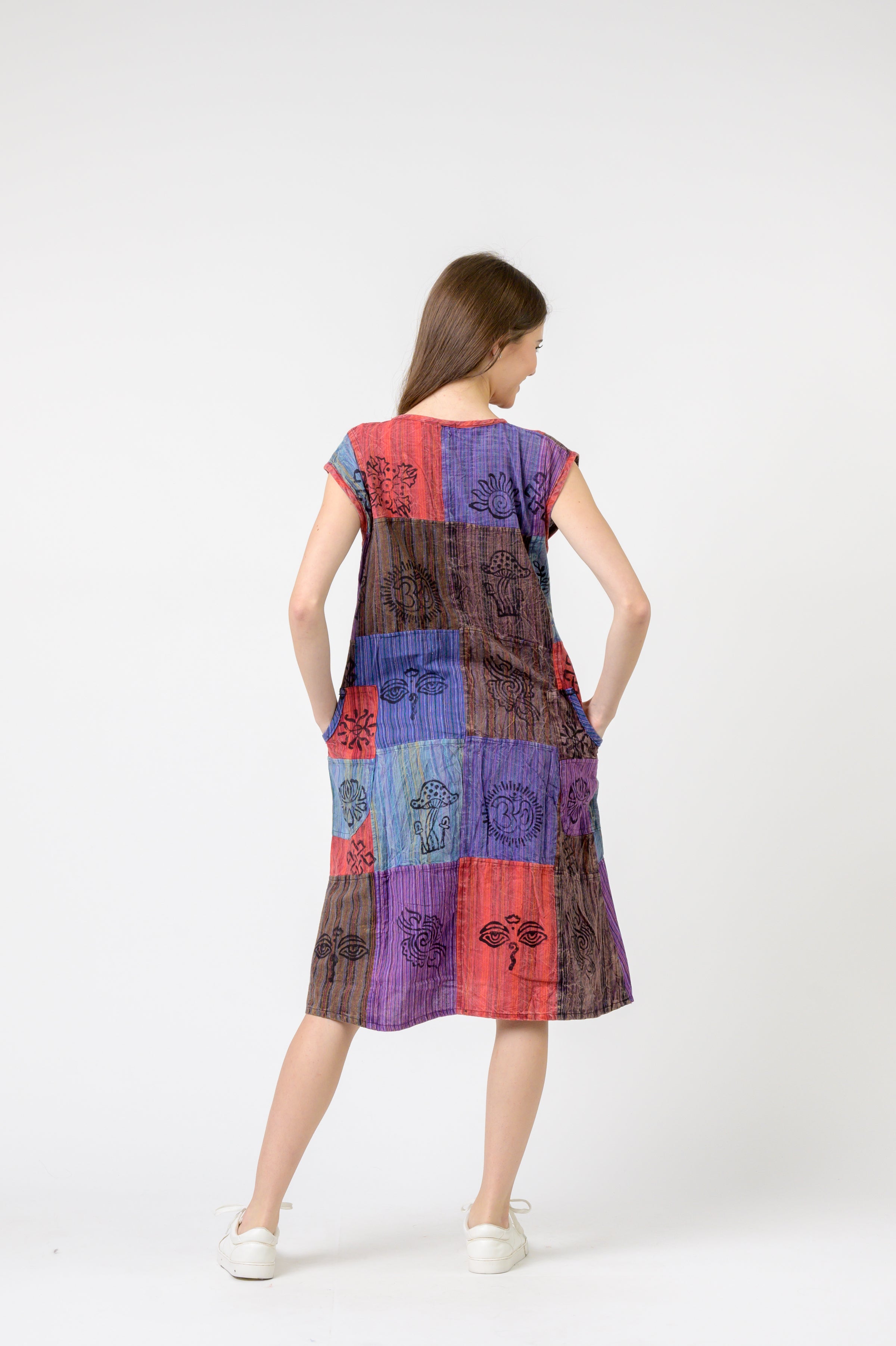 Half-Button Midi Dress