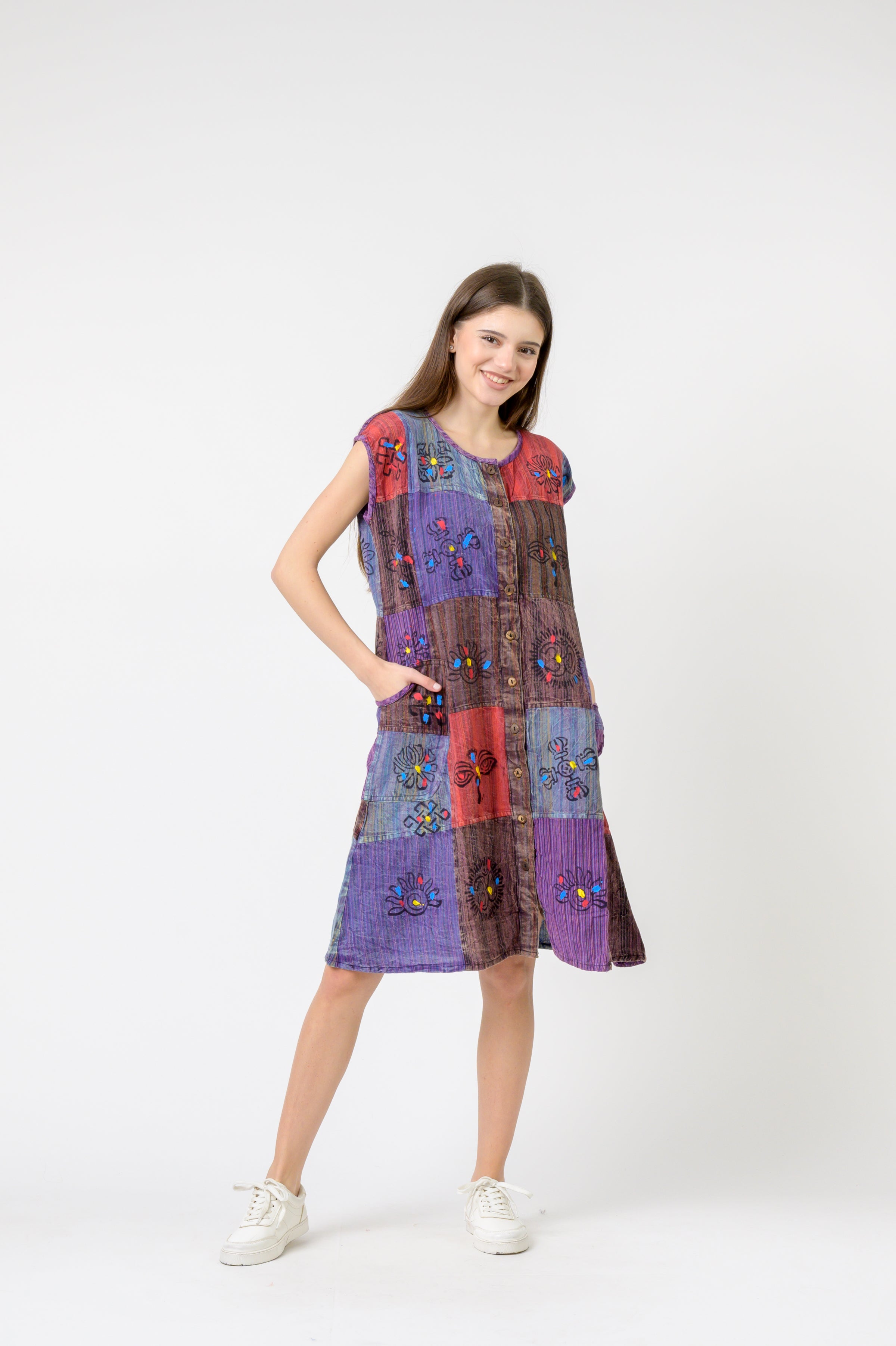 Rhea Button-Down Midi Dress