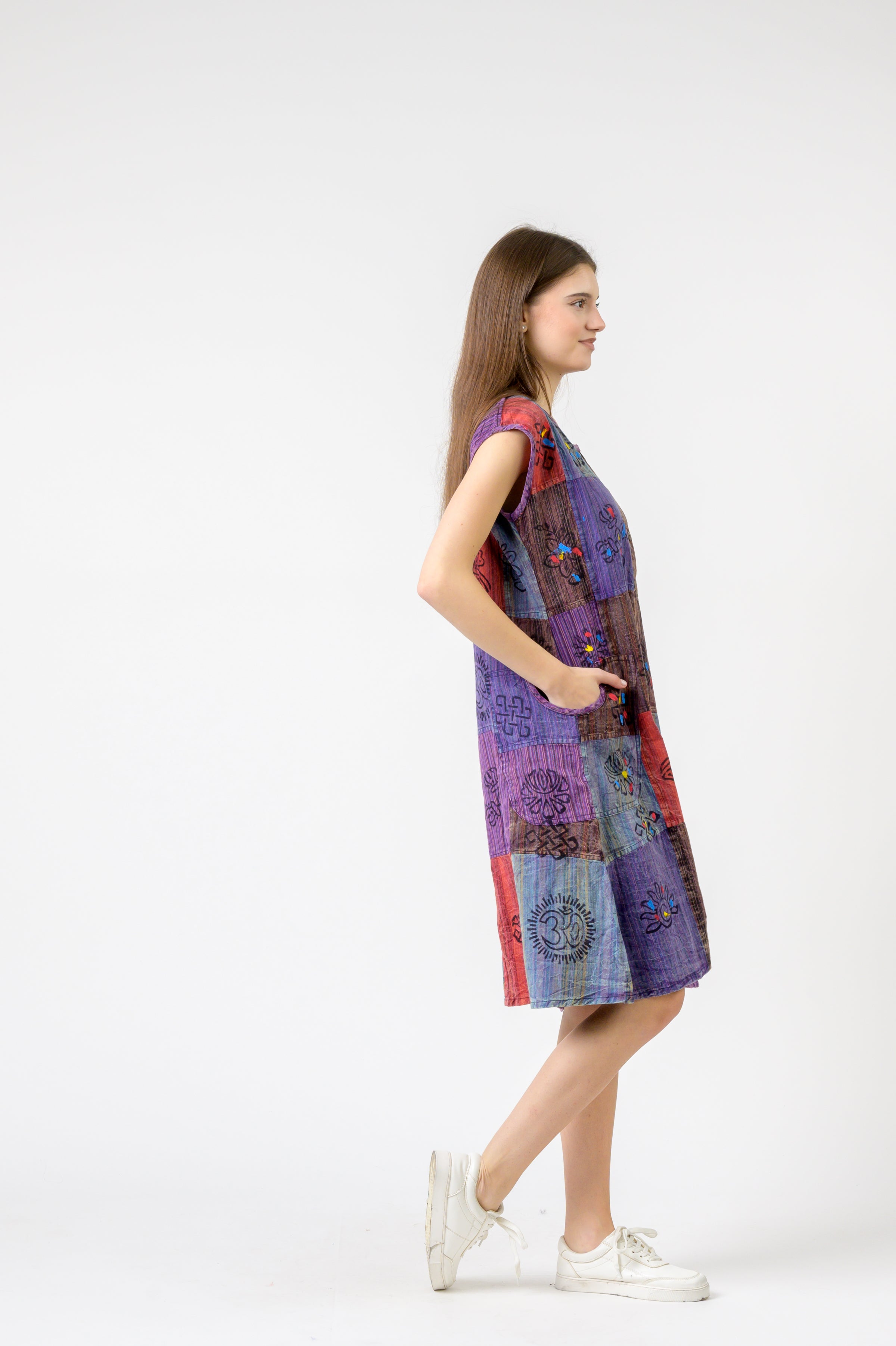 Half-Button Midi Dress