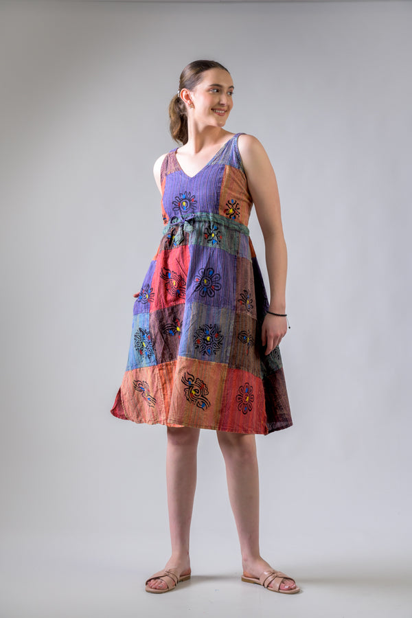 Cotton Patch Summer Dress - Multicolor