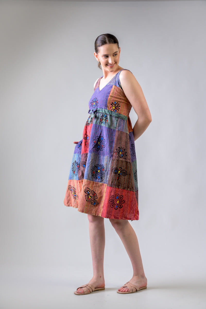 Cotton Patch Summer Dress - Multicolor
