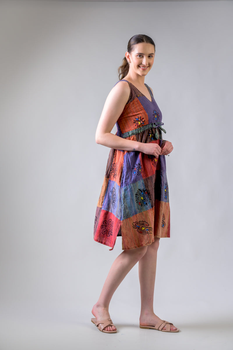 Cotton Patch Summer Dress - Multicolor